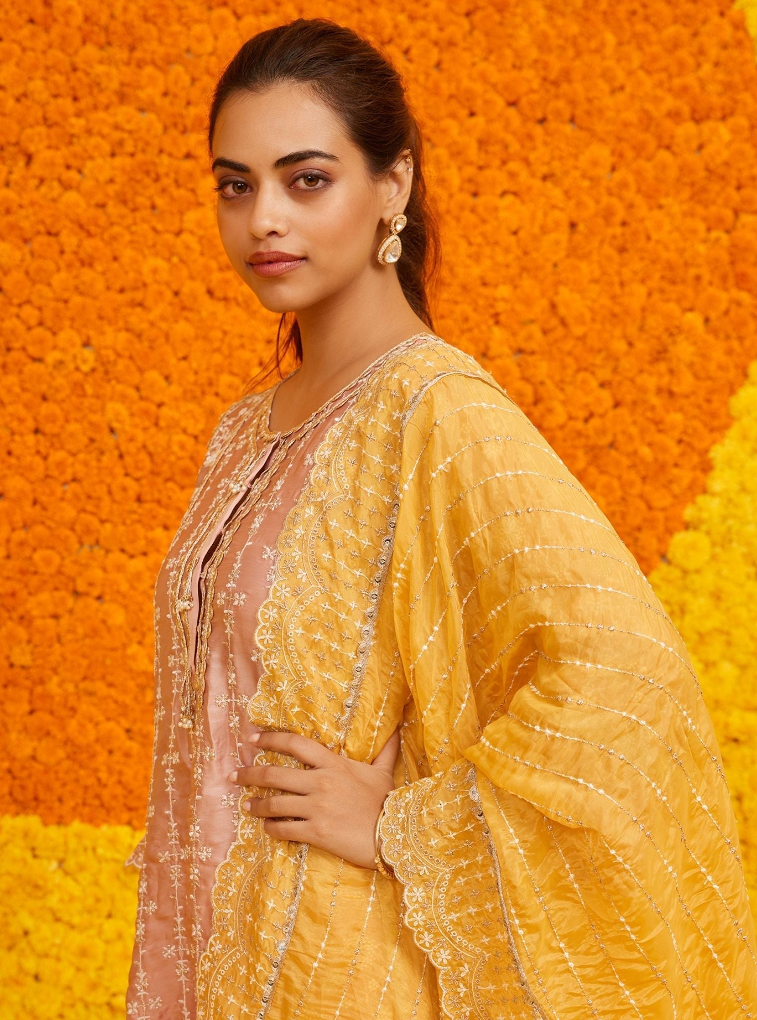 Mulmul HO Silk Saathiya Yellow Dupatta