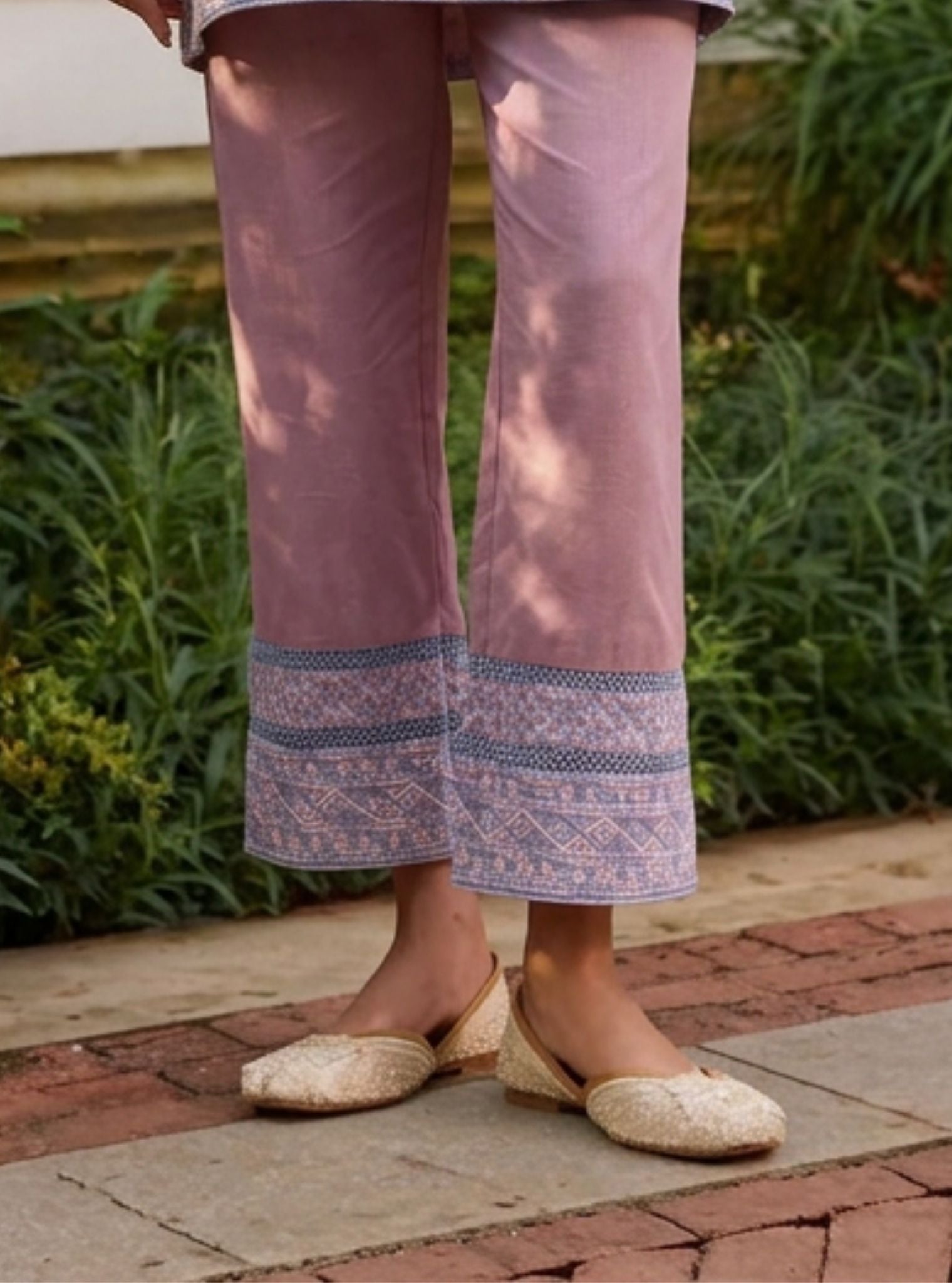 Pema Linen Lilac kurta Set