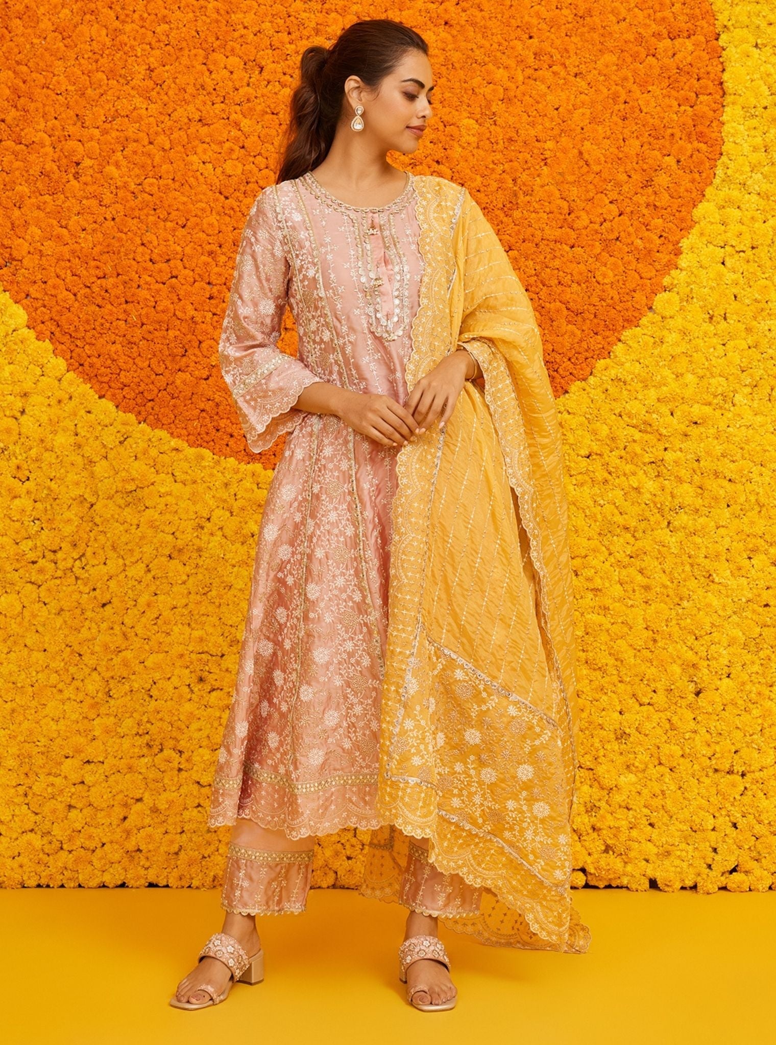 Mulmul HO Silk Saathiya Yellow Dupatta