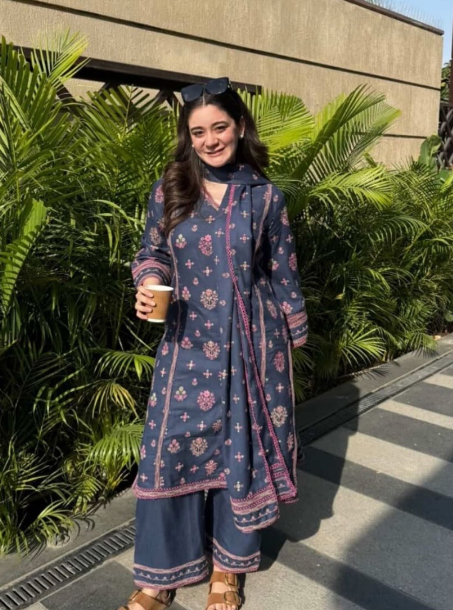 Heidi Wool Navy Kurta Set