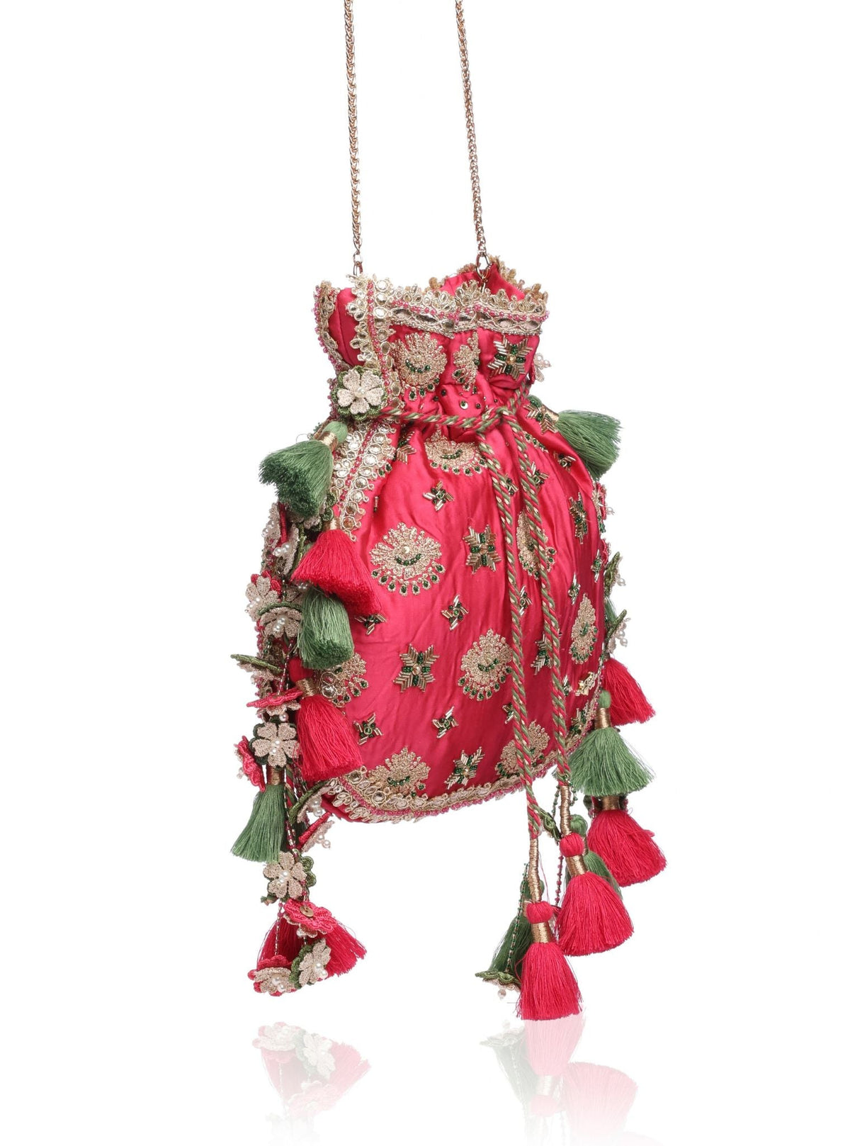 Simone Fushia Potli Bag