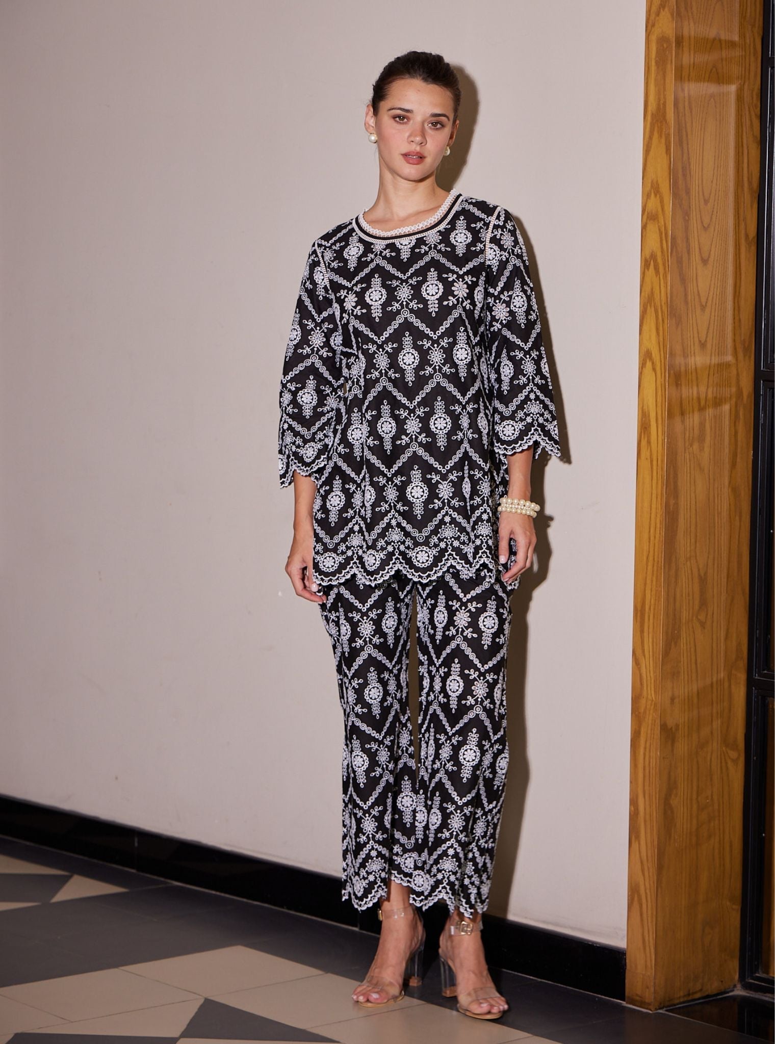 Mulmul Supima Cotton Evelyn Black Top