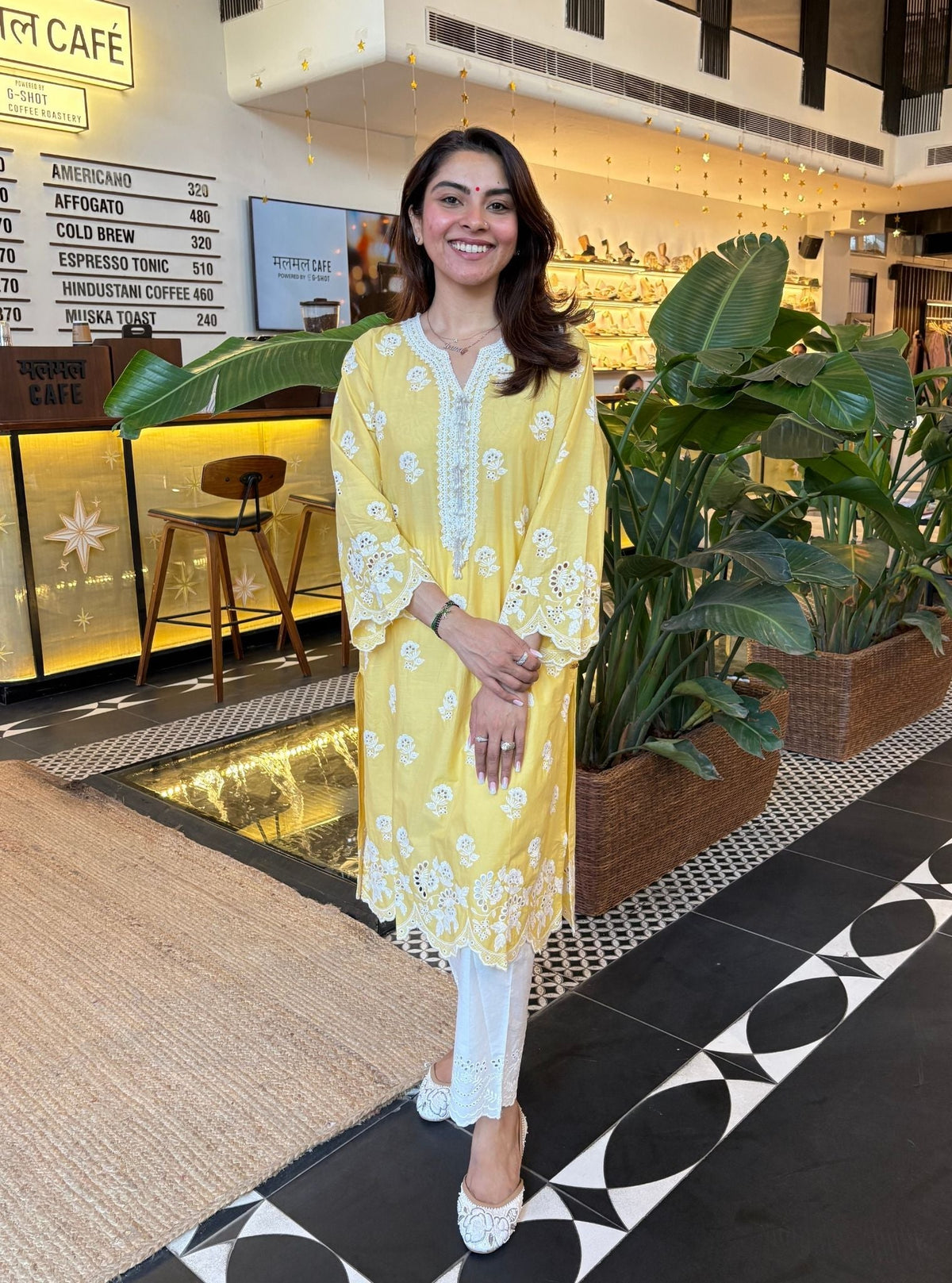 Avo Supima Corron Yellow Kurta Set