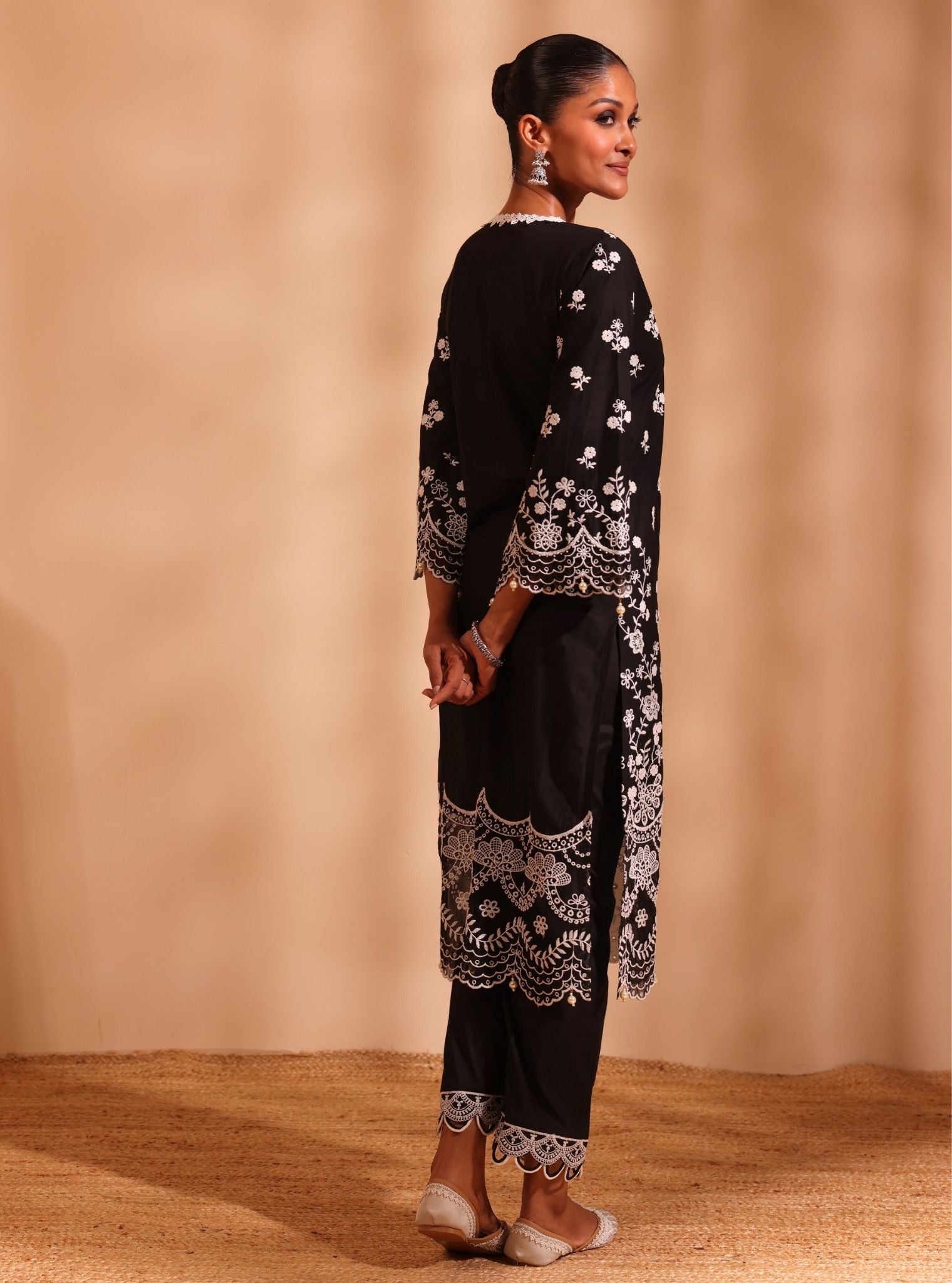 Suma Supima Cotton Black Kurta With Ilya Pant