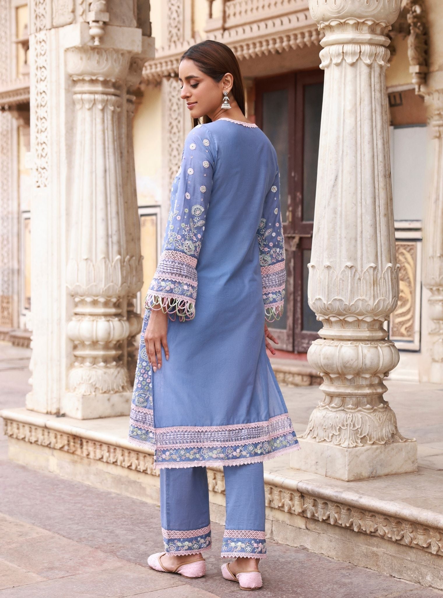 Avarni Denim Kurta Set