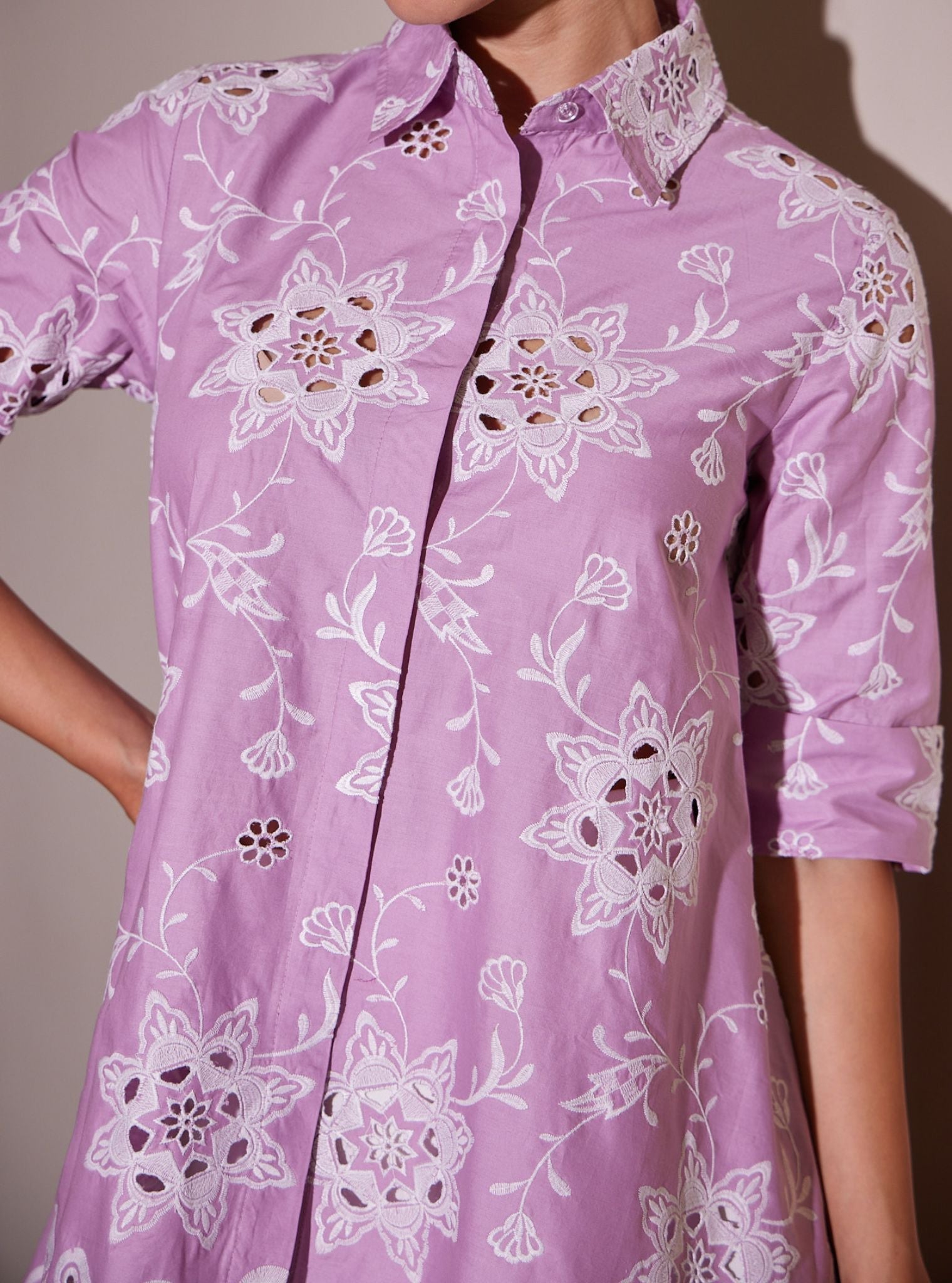 Eve Iconic Supima Cotton Lilac Shirt