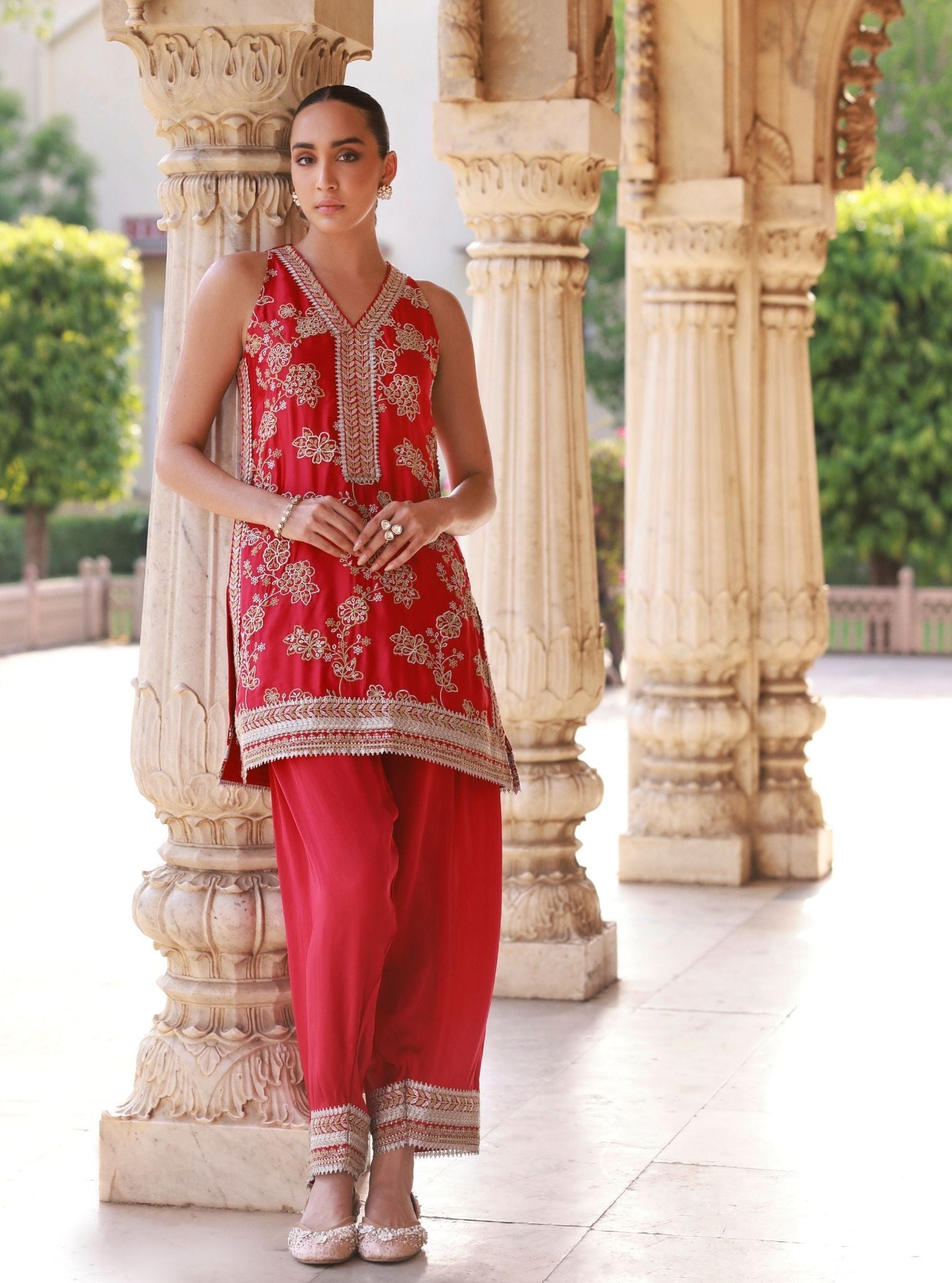 Jivara Fuschia Kurta Set