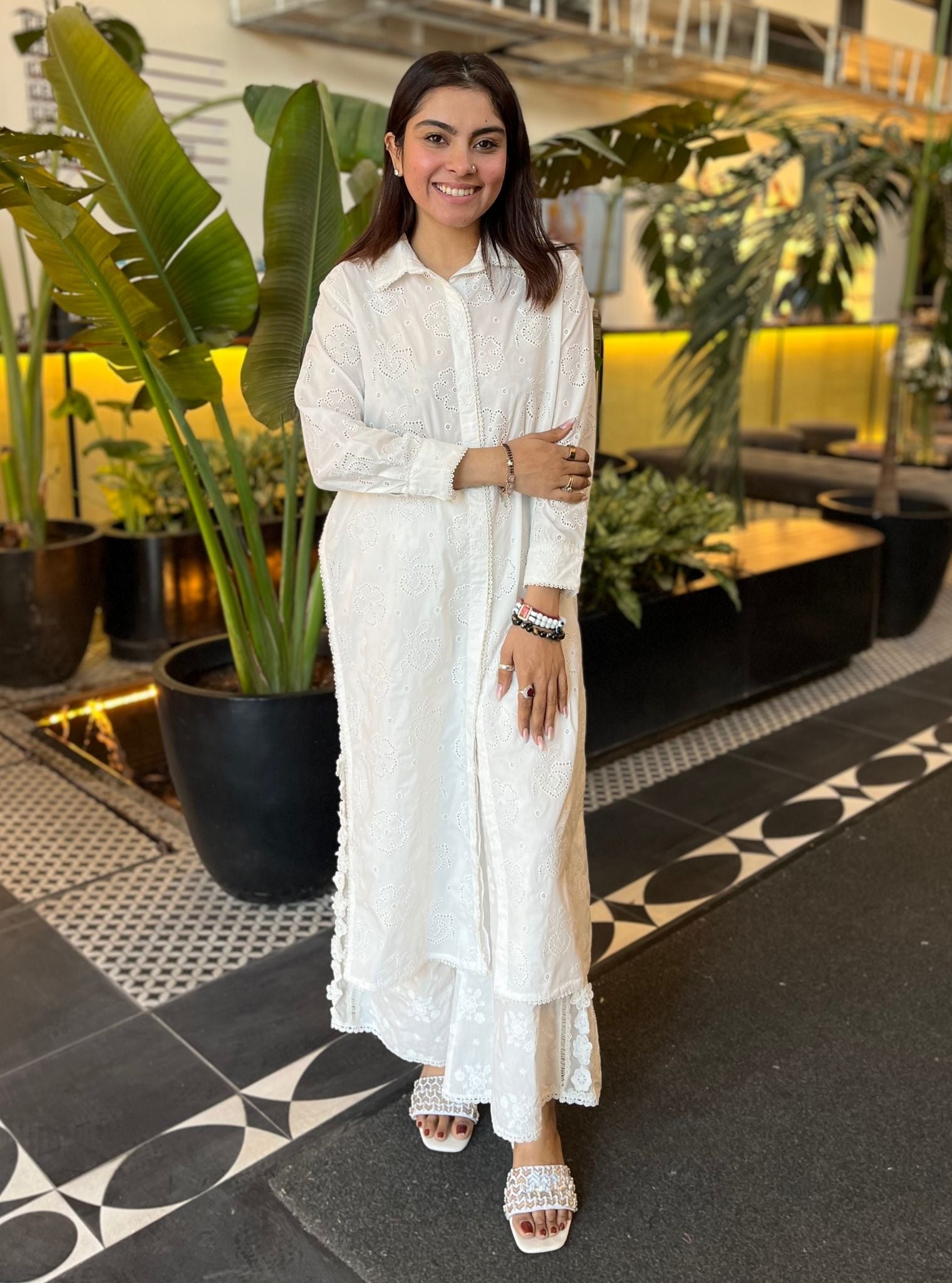 Casares Supima Cotton White Co-ord Set