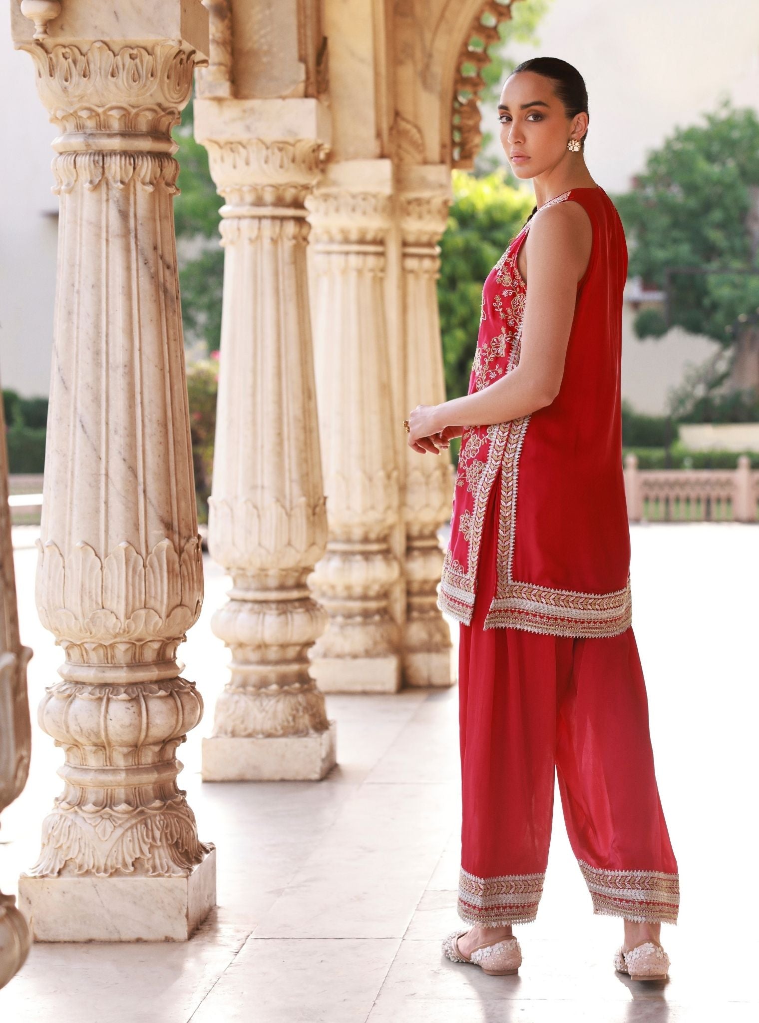 Jivara Fuschia Kurta Set