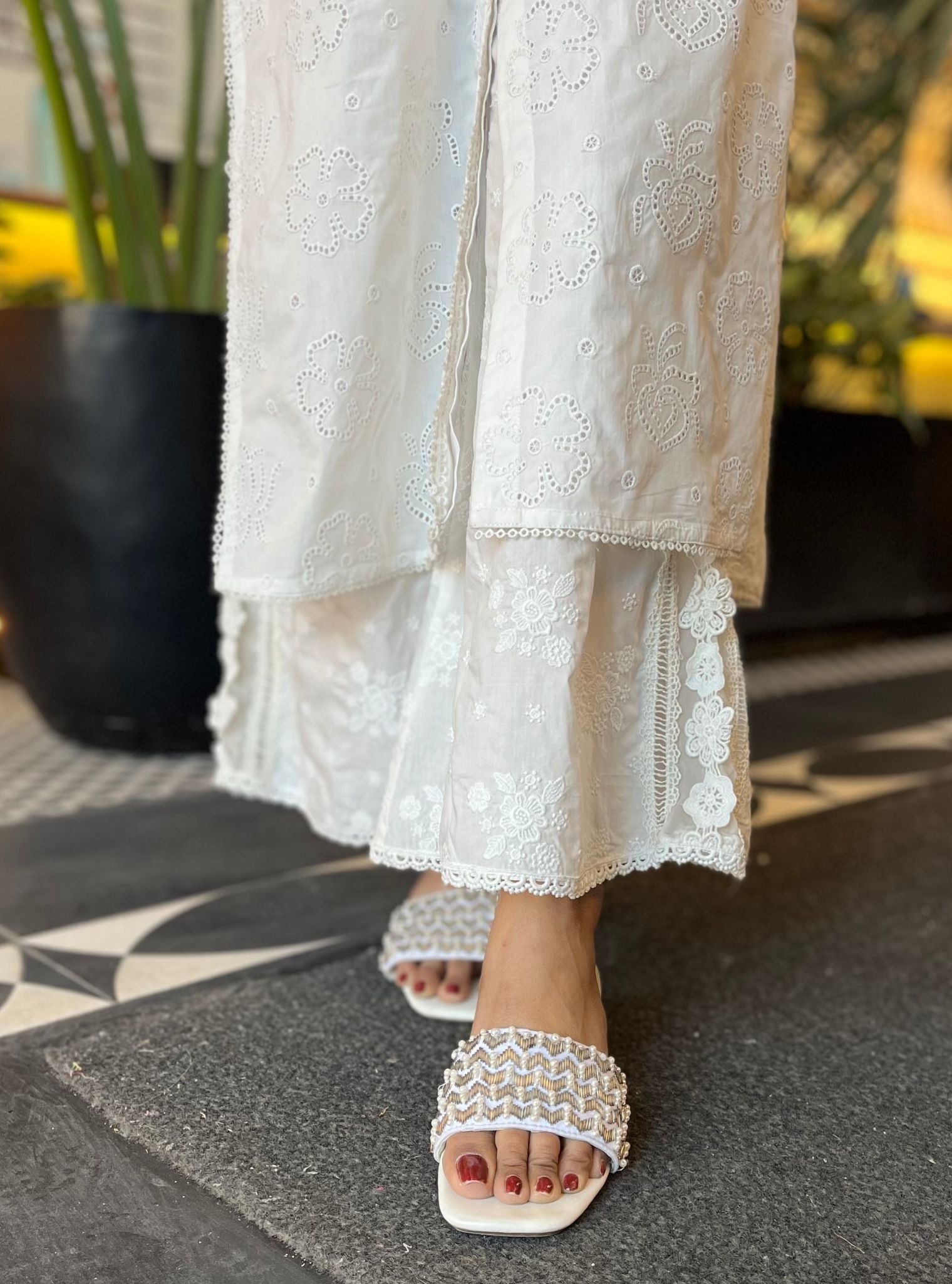 Casares Supima Cotton White Co-ord Set