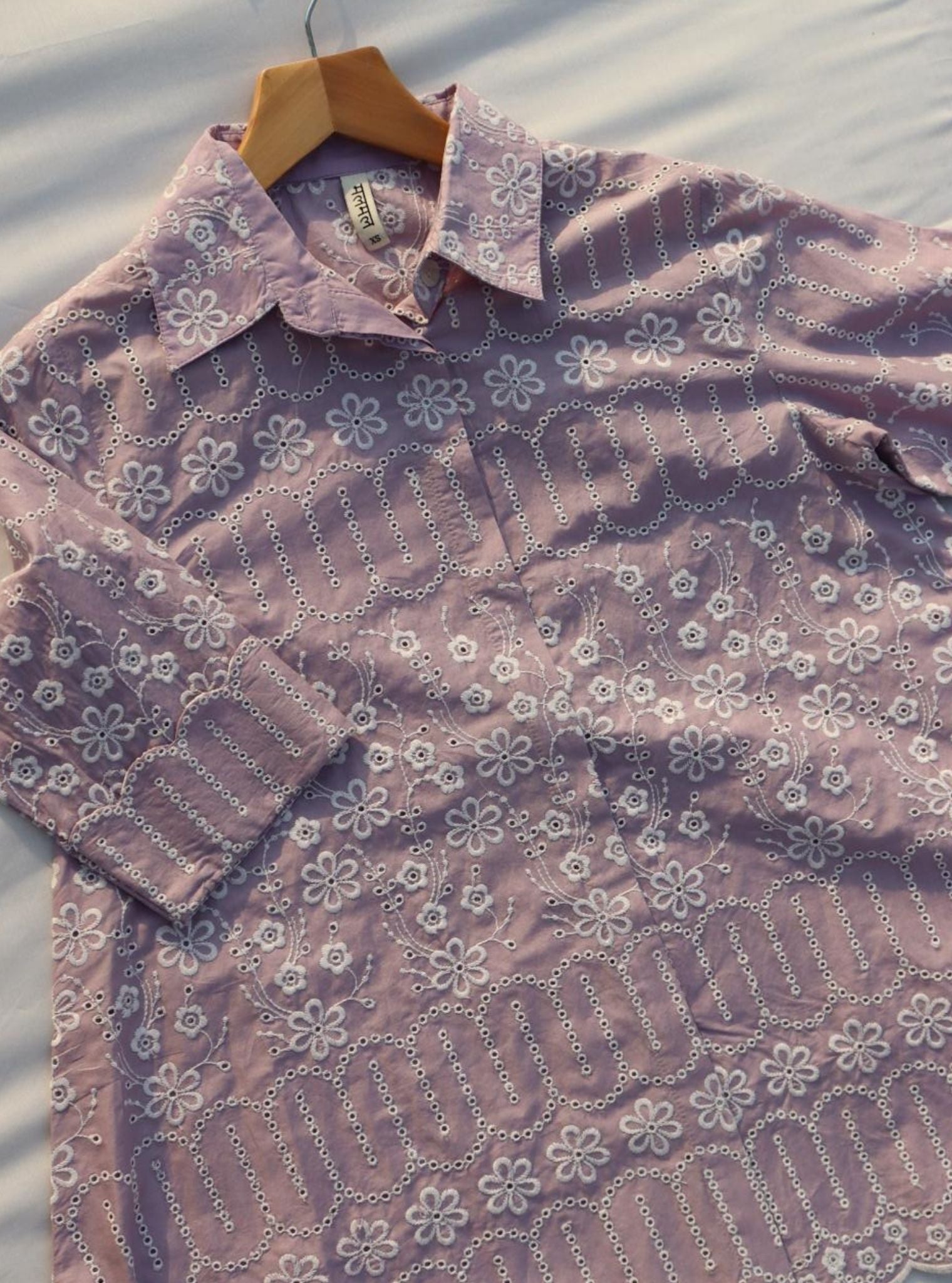 Mulmul Cotton Erica Lilac Shirt