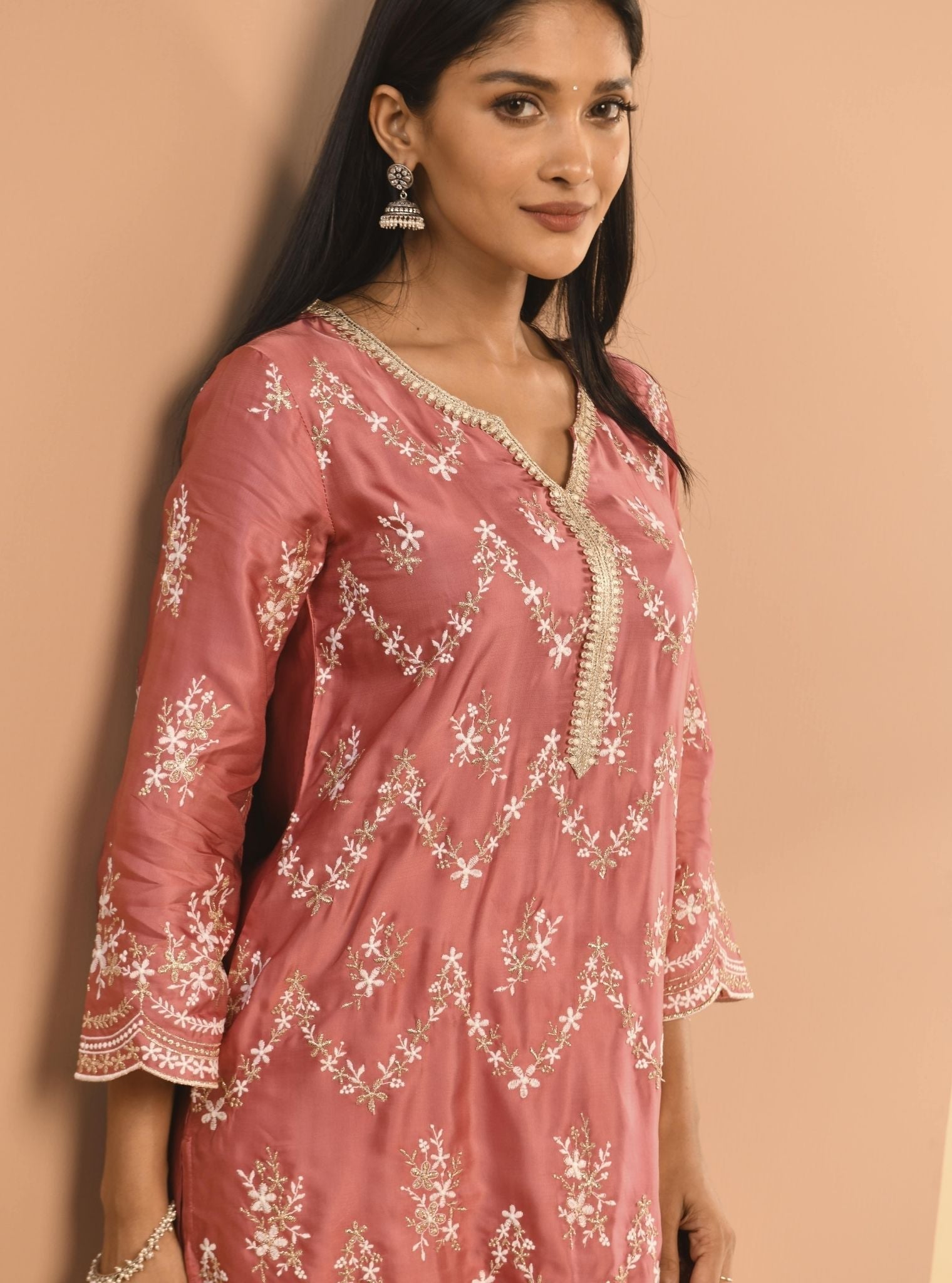 Valaya Cupro Mauve Kurta Set