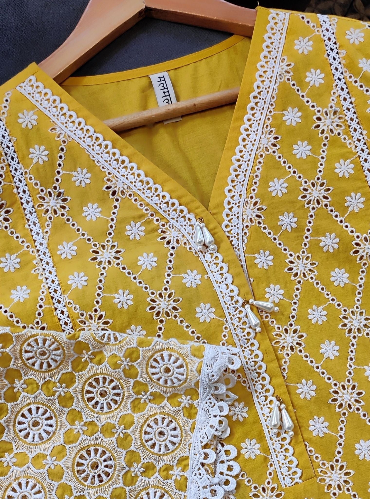 Mulmul Supima Cotton Asti Yellow Kurta