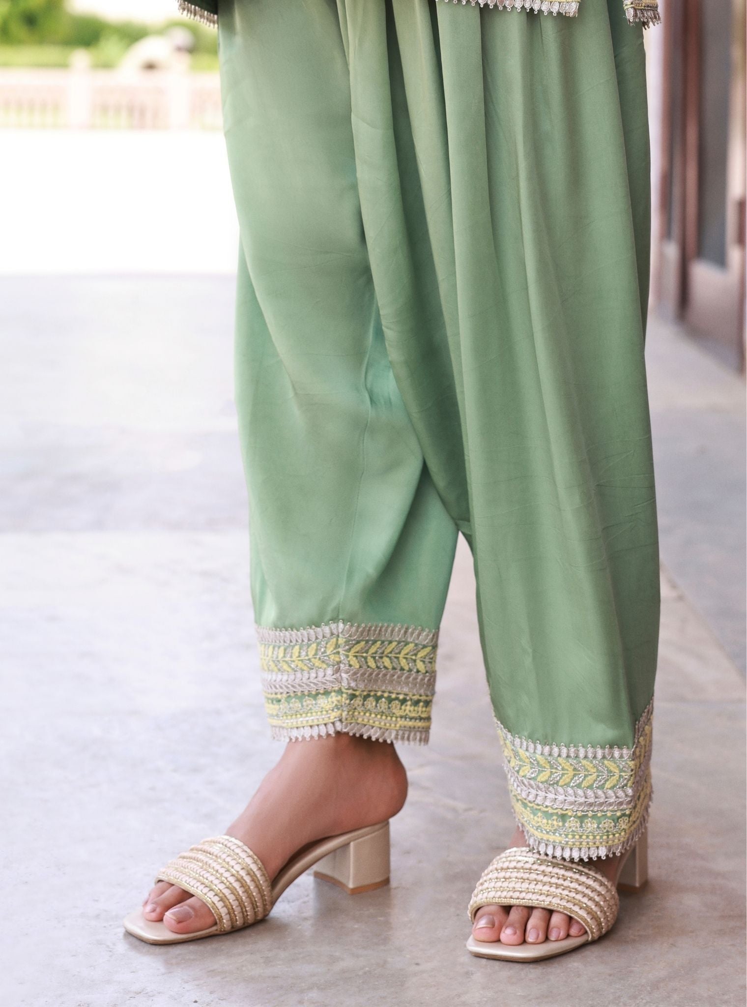 Jivara Sage Green Kurta Set