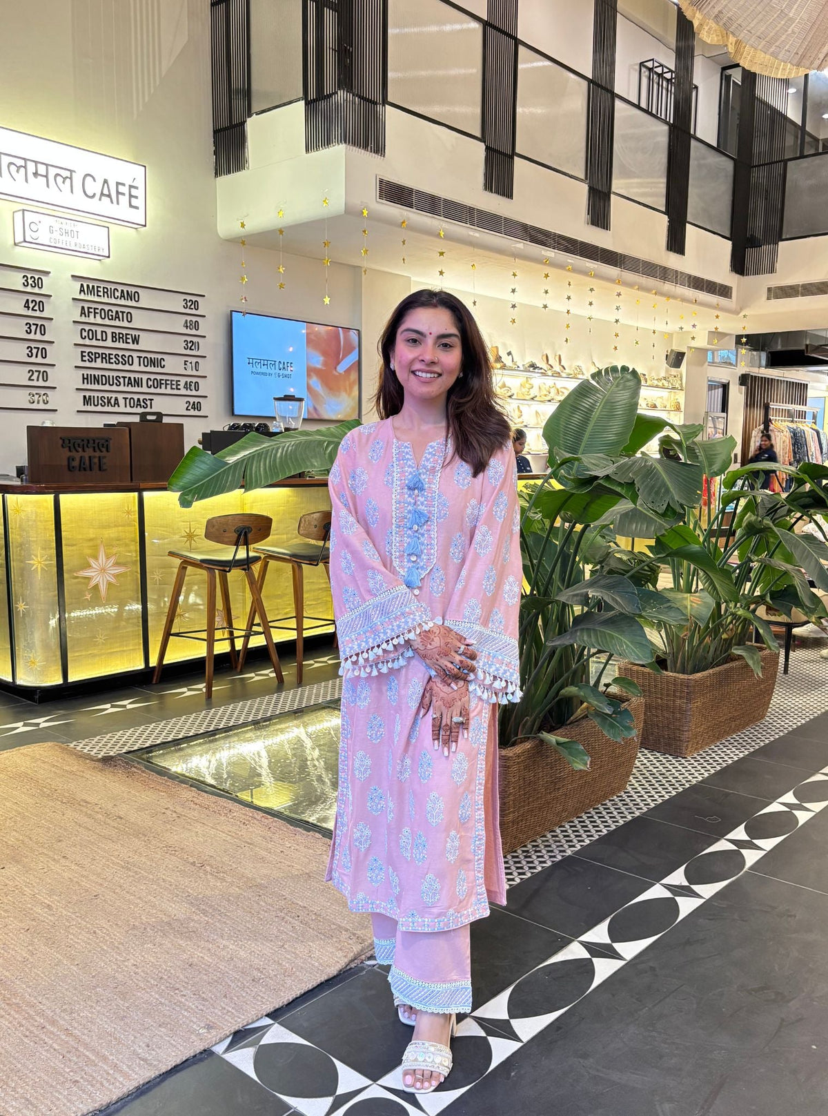 Lume Linen Pink Kurta Set