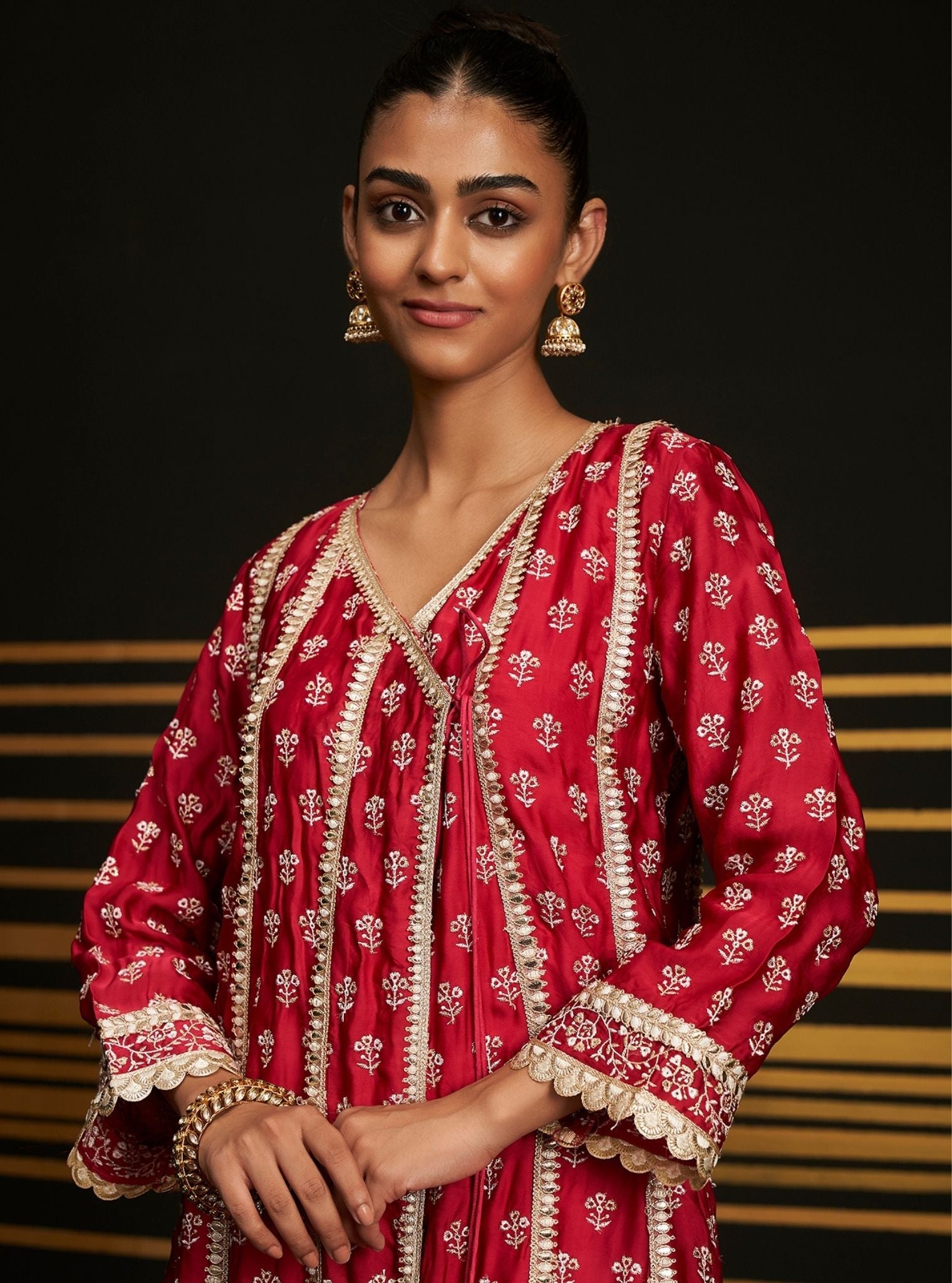 Mulmul Organza Patola Fuschia Dupatta