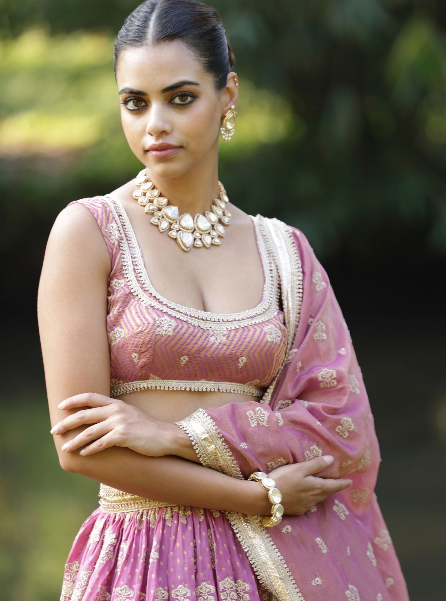 Mulmul Lurex Organza Rang Plum Dupatta