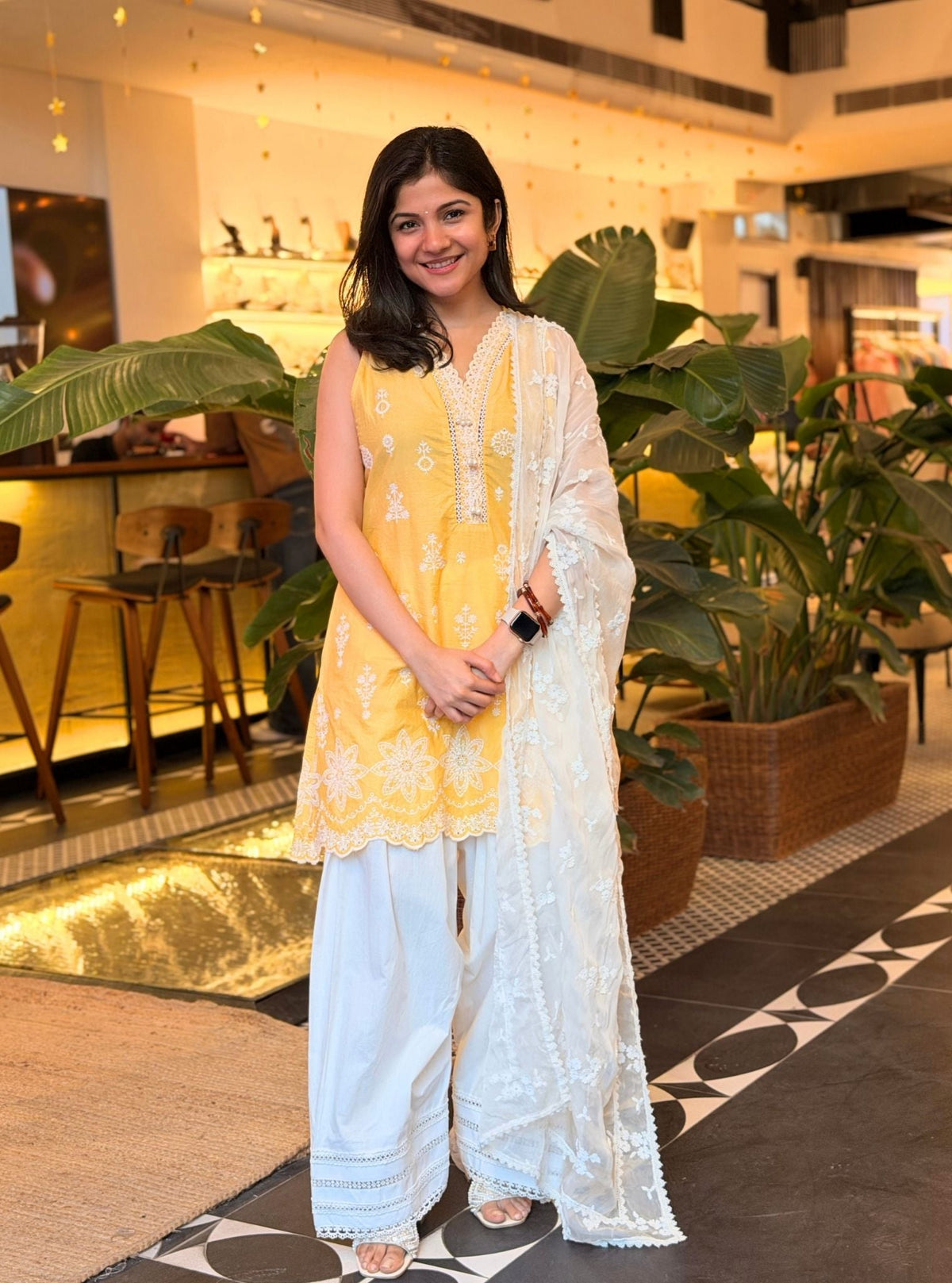 Zoa Supima Cotton Yellow Kurta Set
