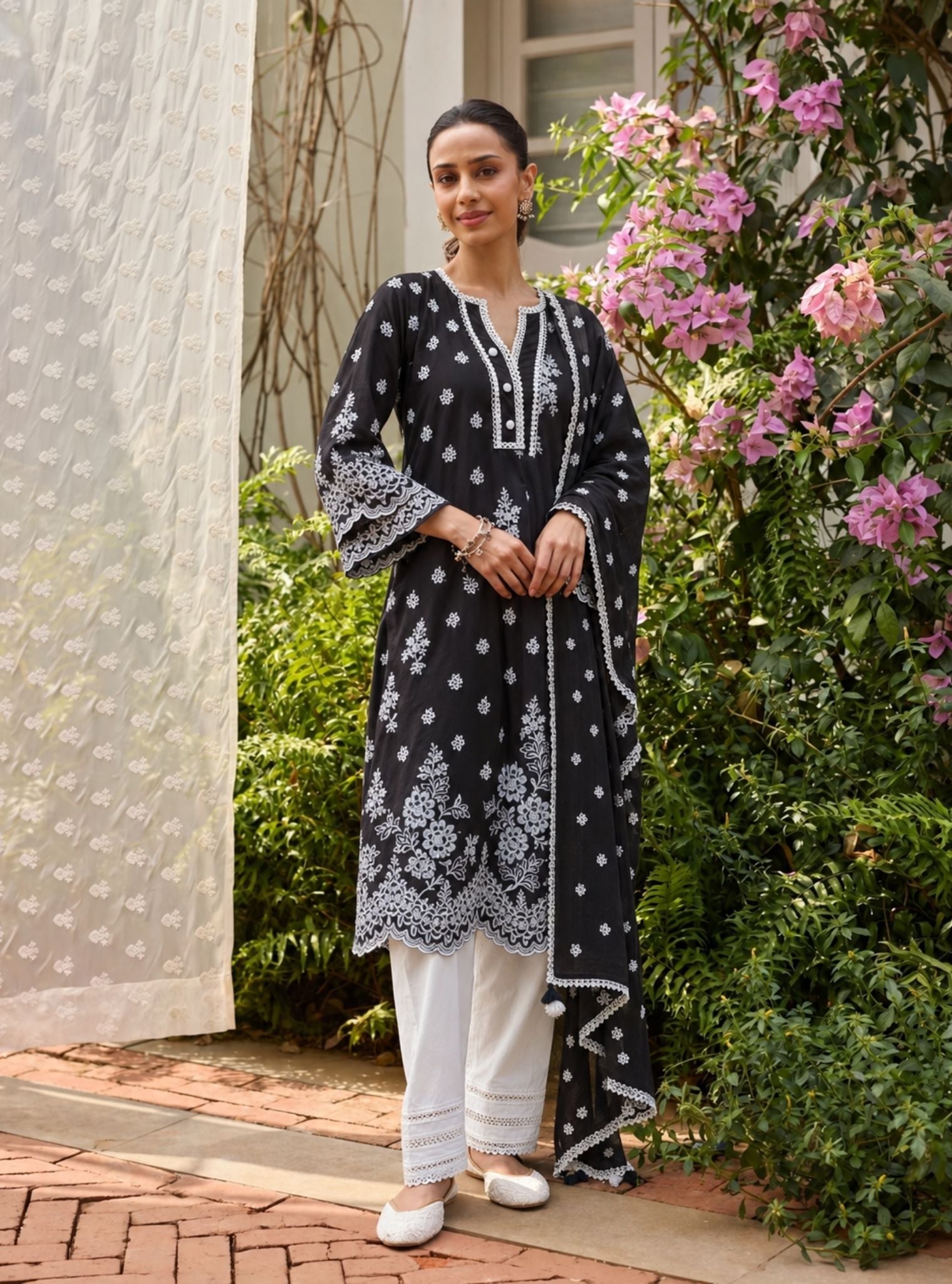 Moon light Supima Cotton Black Kurta Set