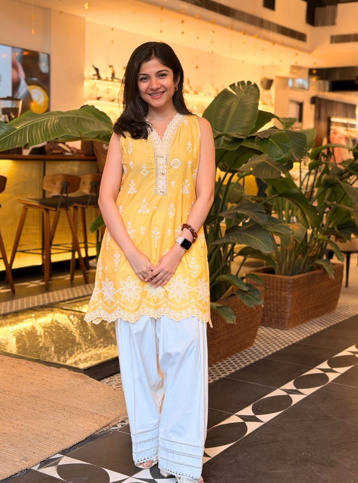 Zoa Supima Cotton Yellow Kurta Set