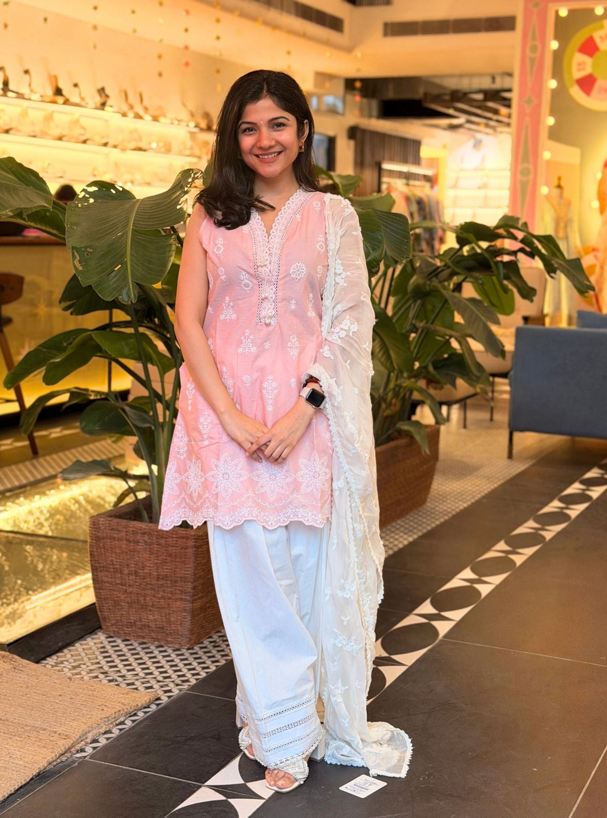 Zoa Supima Cotton Pink Kurta Set