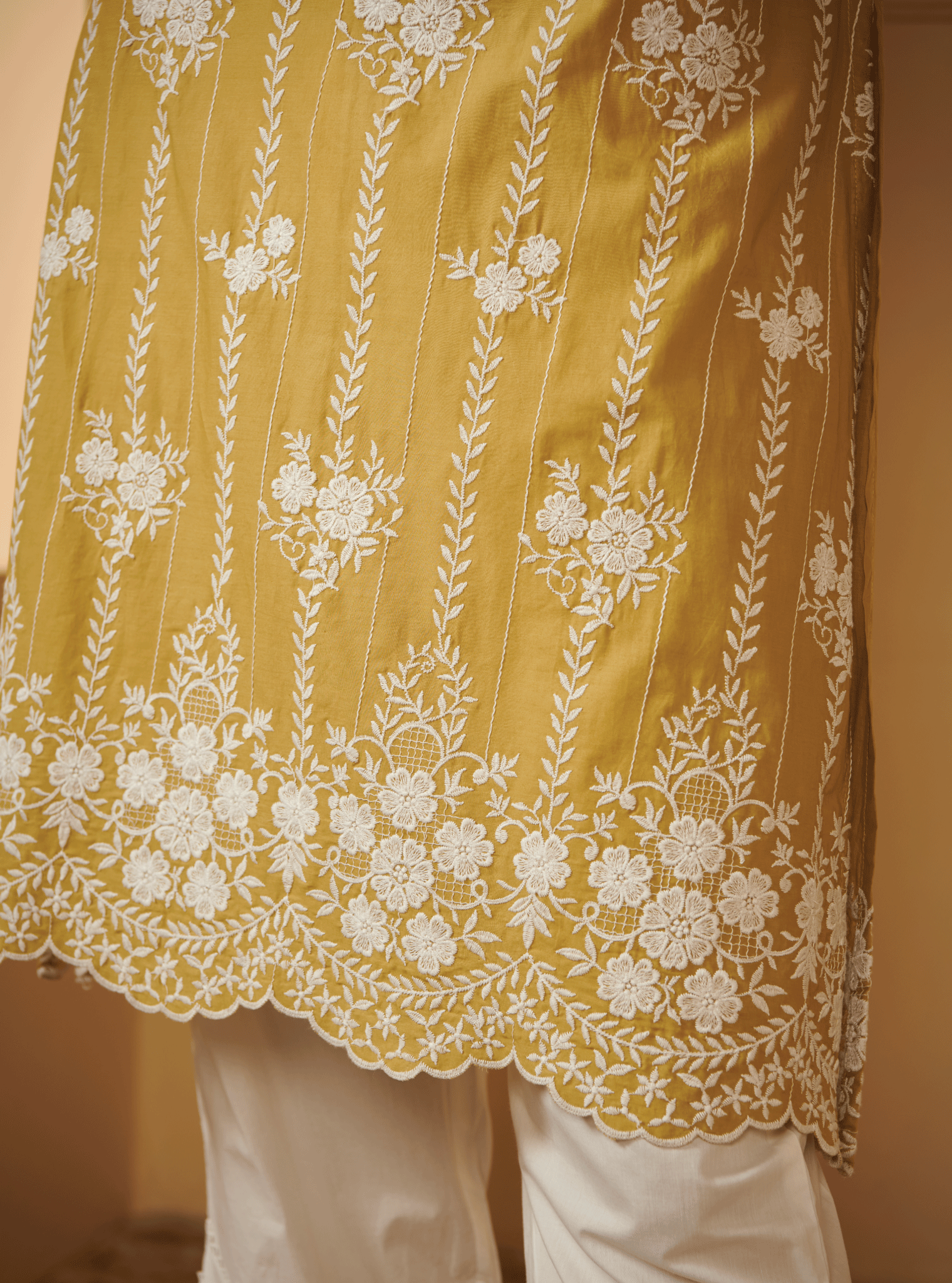 Mulmul Supima Cotton Dhansiri Green Kurta