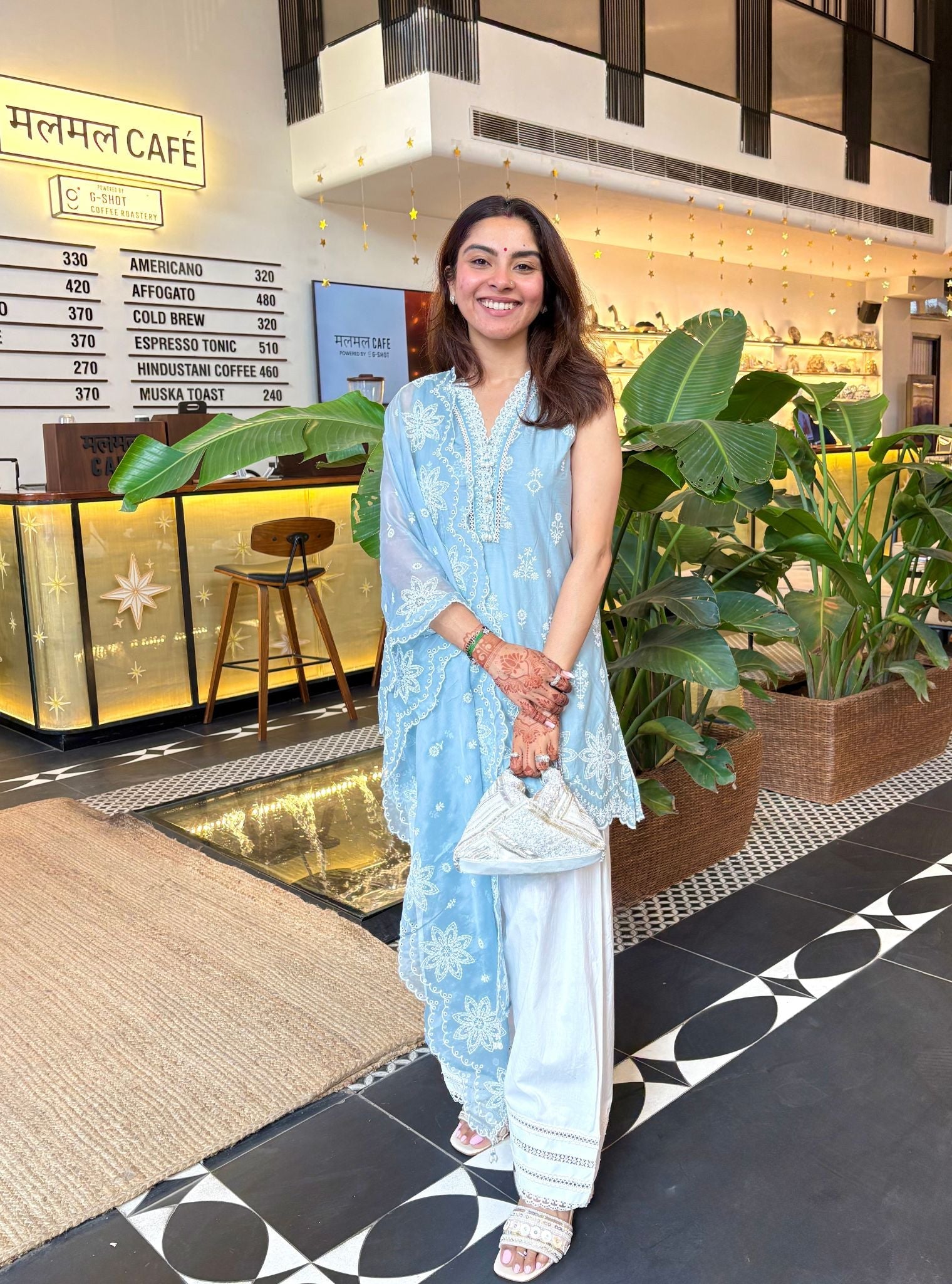 Zoa Supima Cotton Blue Kurta Set