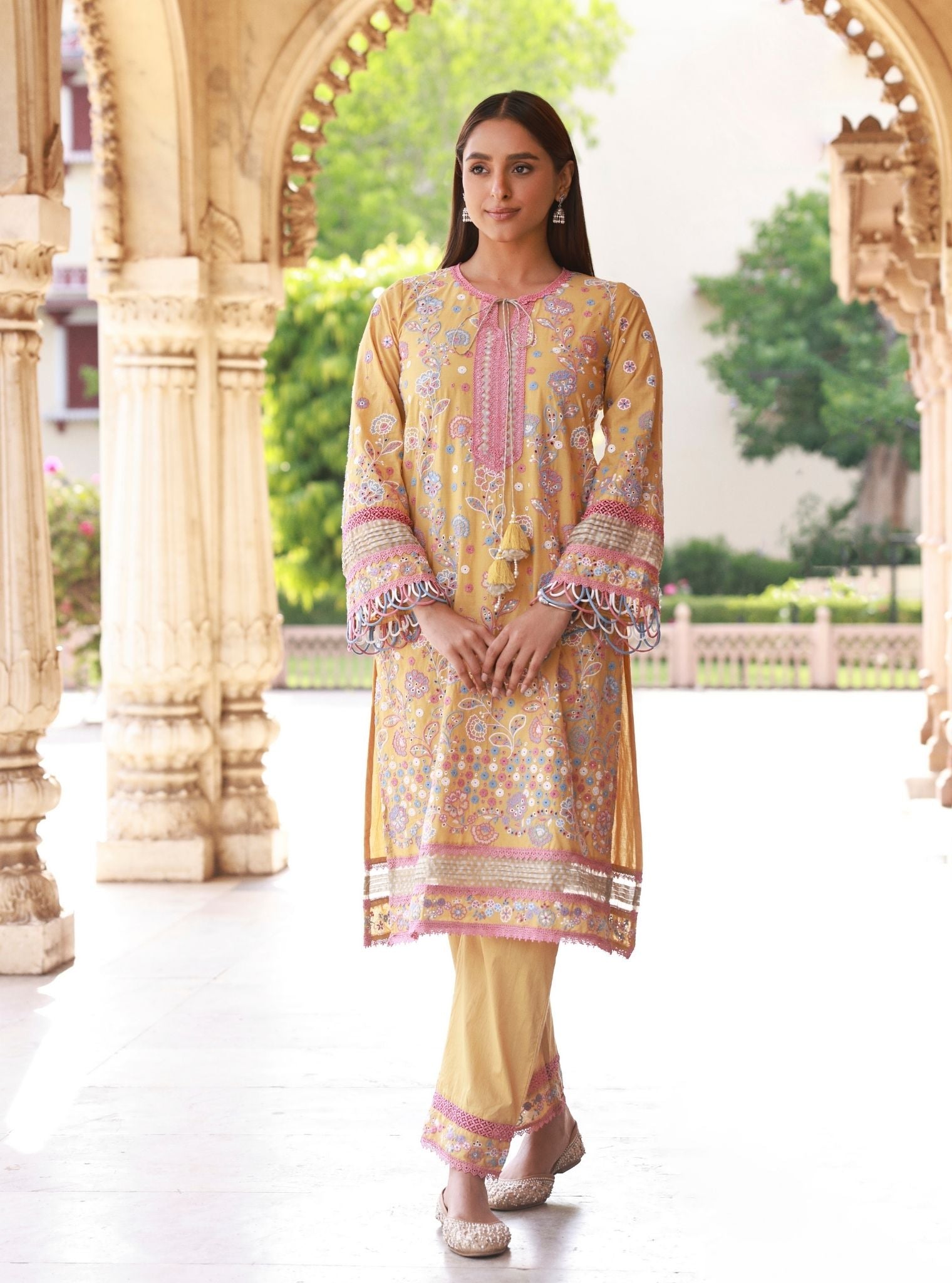 Avarni Mustard Kurta Set