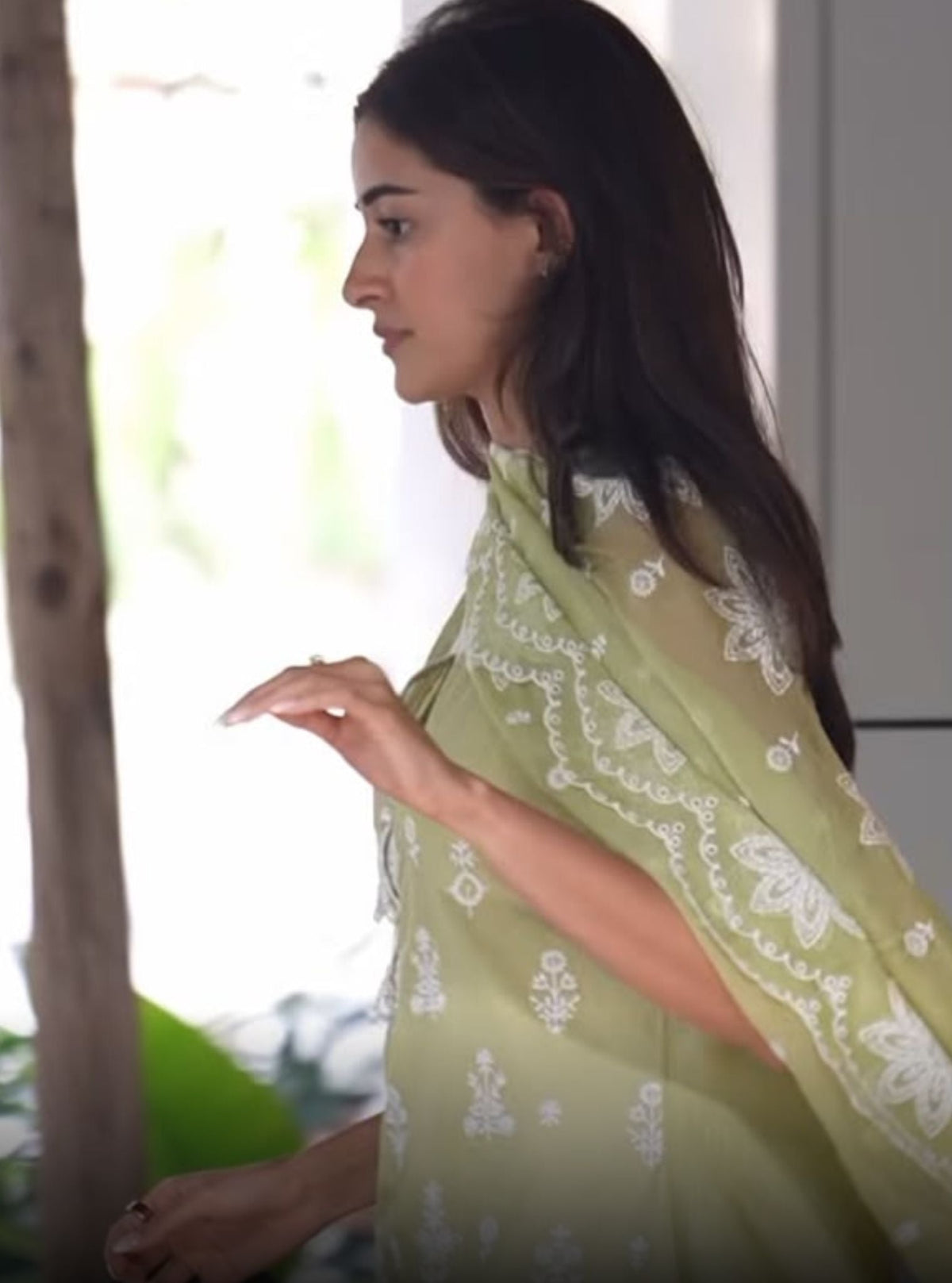Zoa Supima Cotton Green Kurta With Farshi Salwar