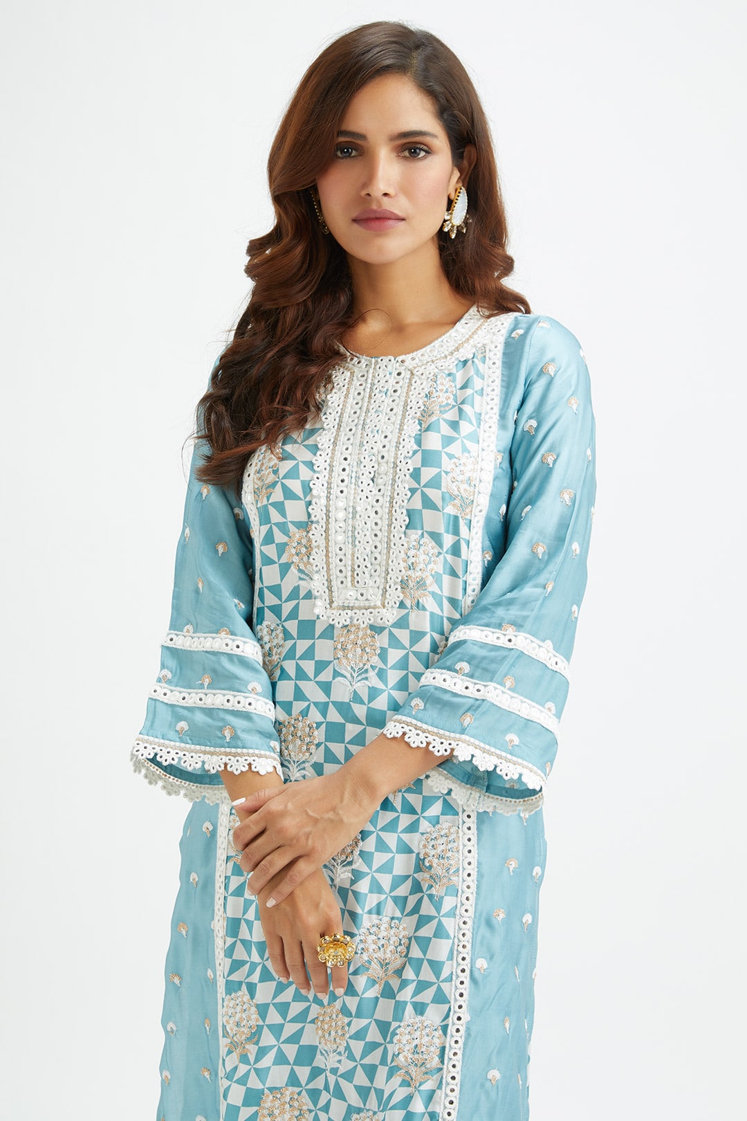 Addle Teal Kurta