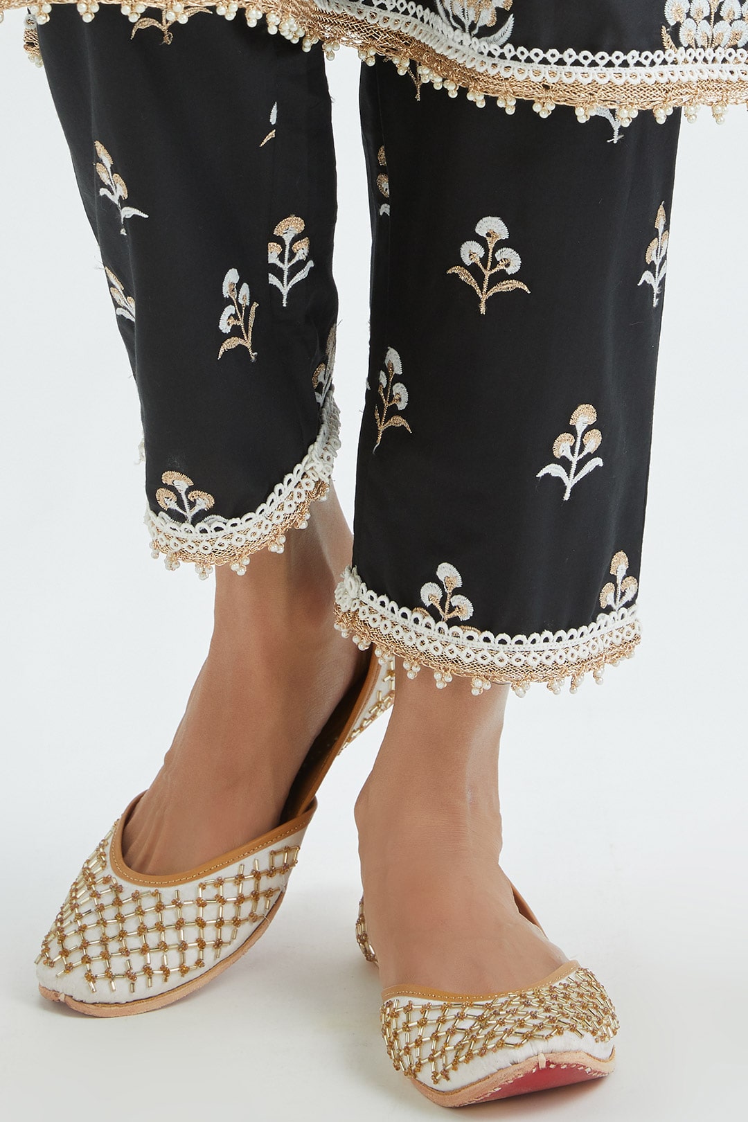 Amira Supima Satin Black Kurta Set