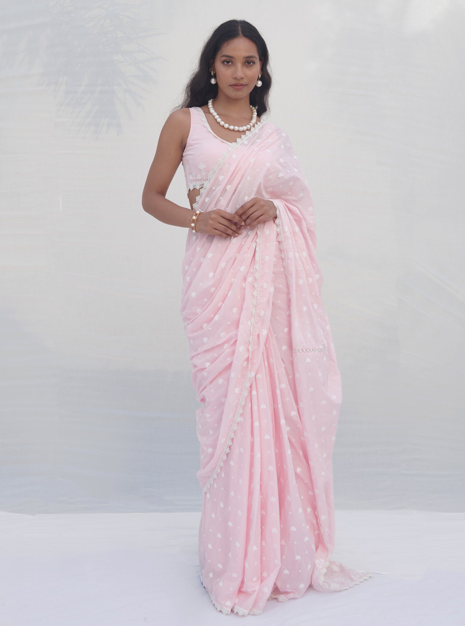 Chikli Supima Cotton Pink Saree