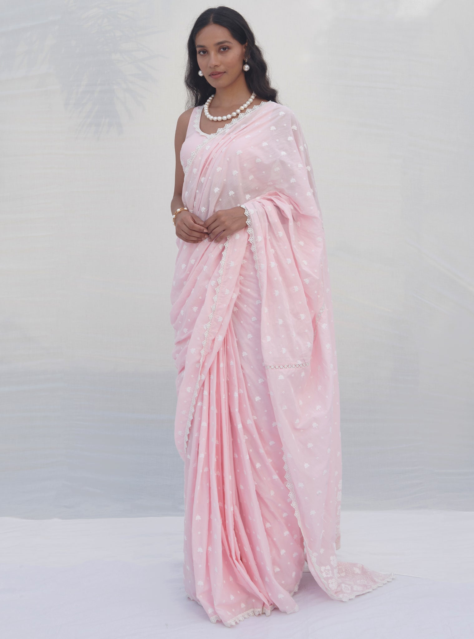 Chikli Supima Cotton Pink Saree