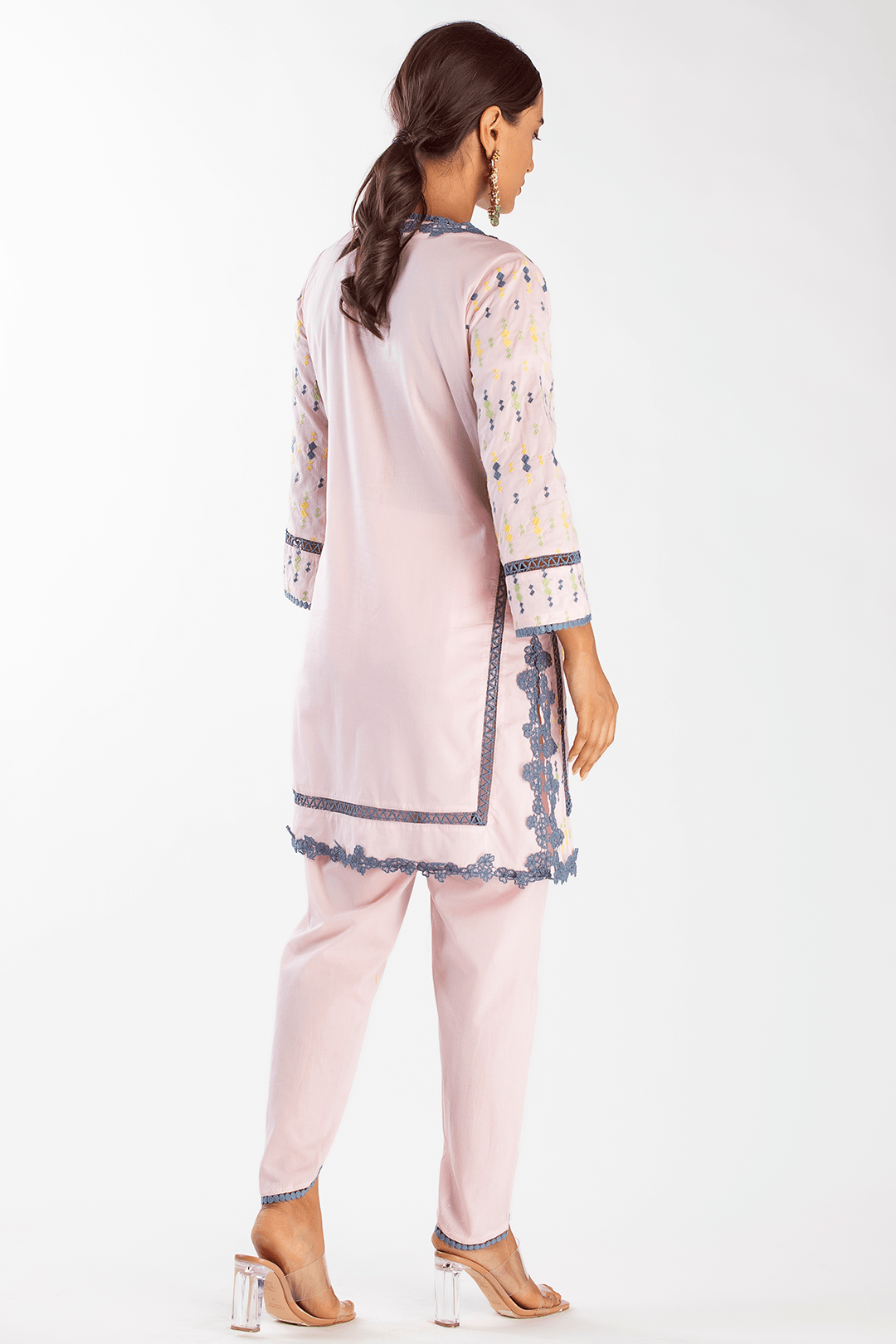 Mulmul Supima Cotton Cupid Pink Kurta