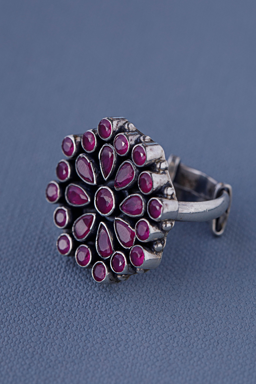 Pure Silver Dahila Ring