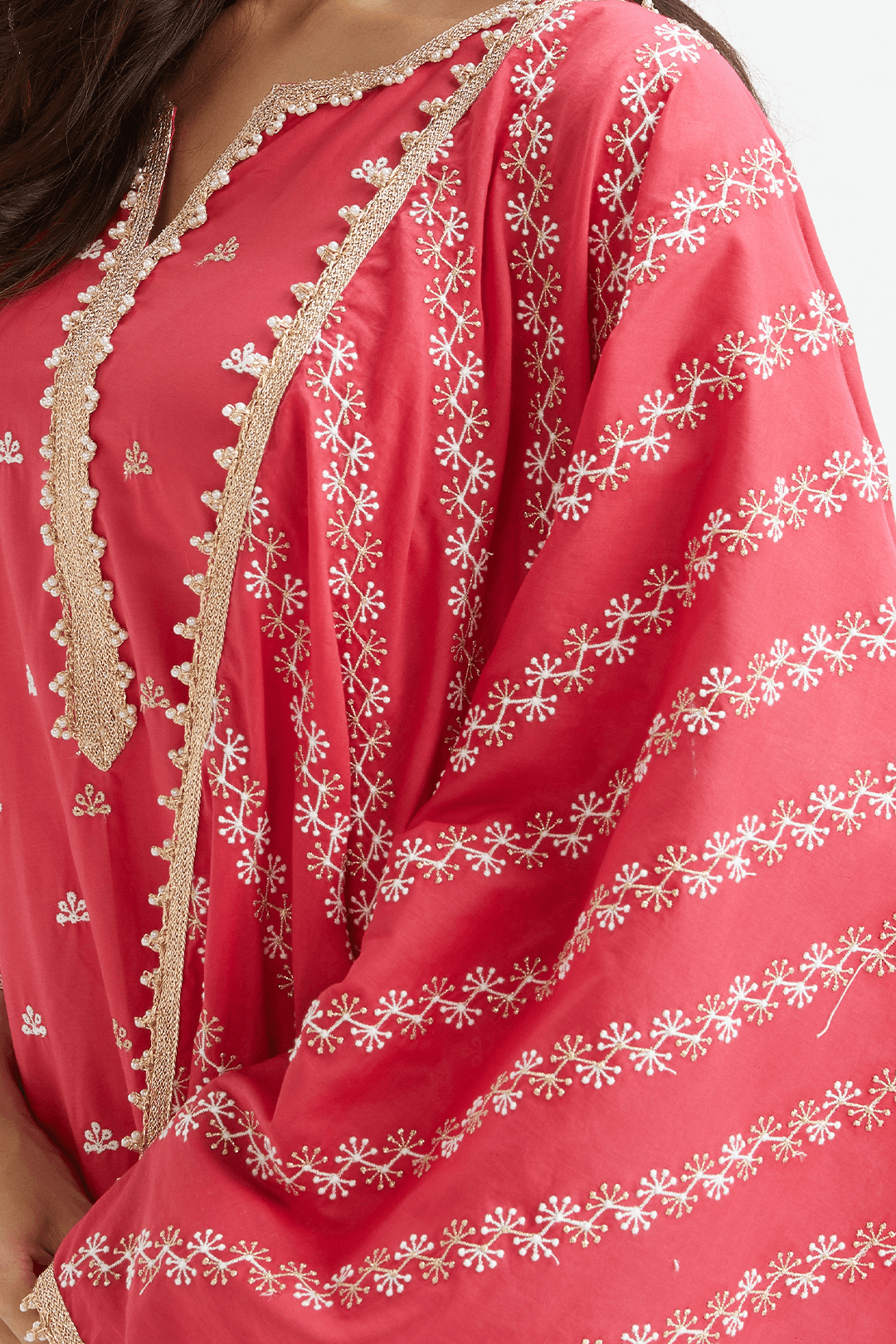 Mulmul Supima Cotton Sparrow Red Dupatta