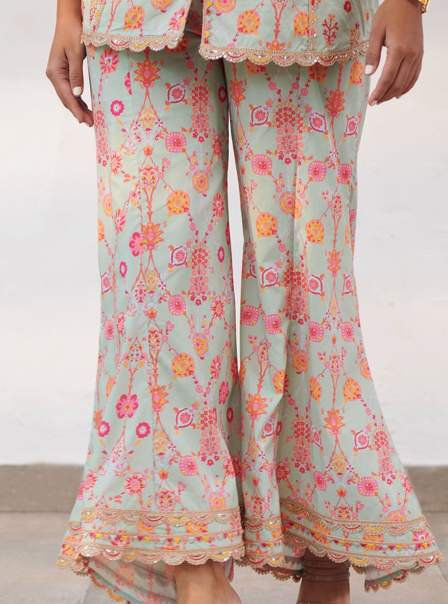 Mulmul Supima Cotton Erin Pant Green