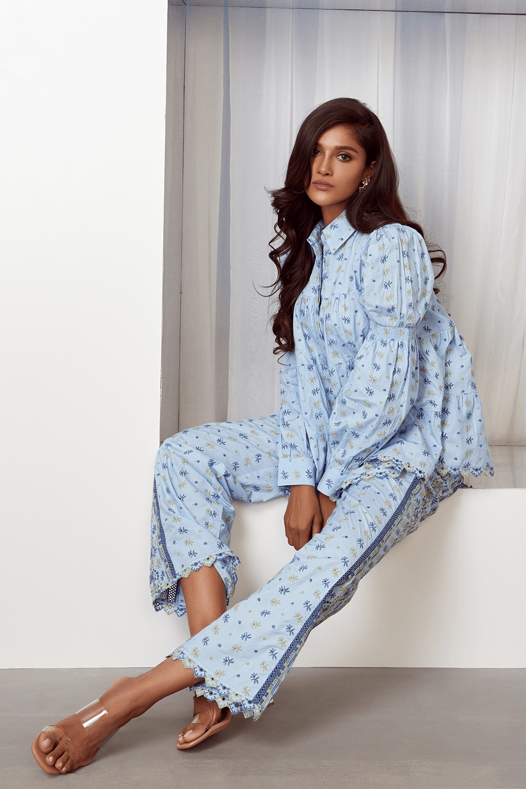 Esmee Cotton Light Blue Co-ord Set