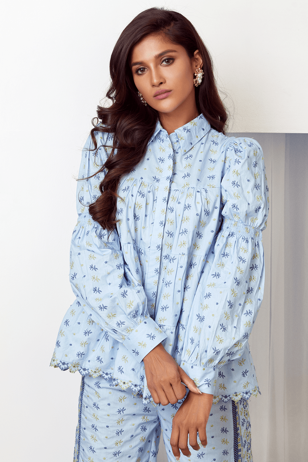 Esmee Cotton Light Blue Co-ord Set