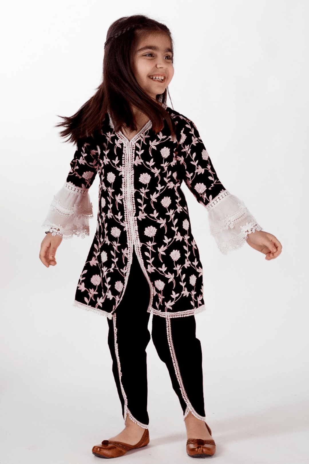 Feliz Supima Cotton Black Dhoti Set