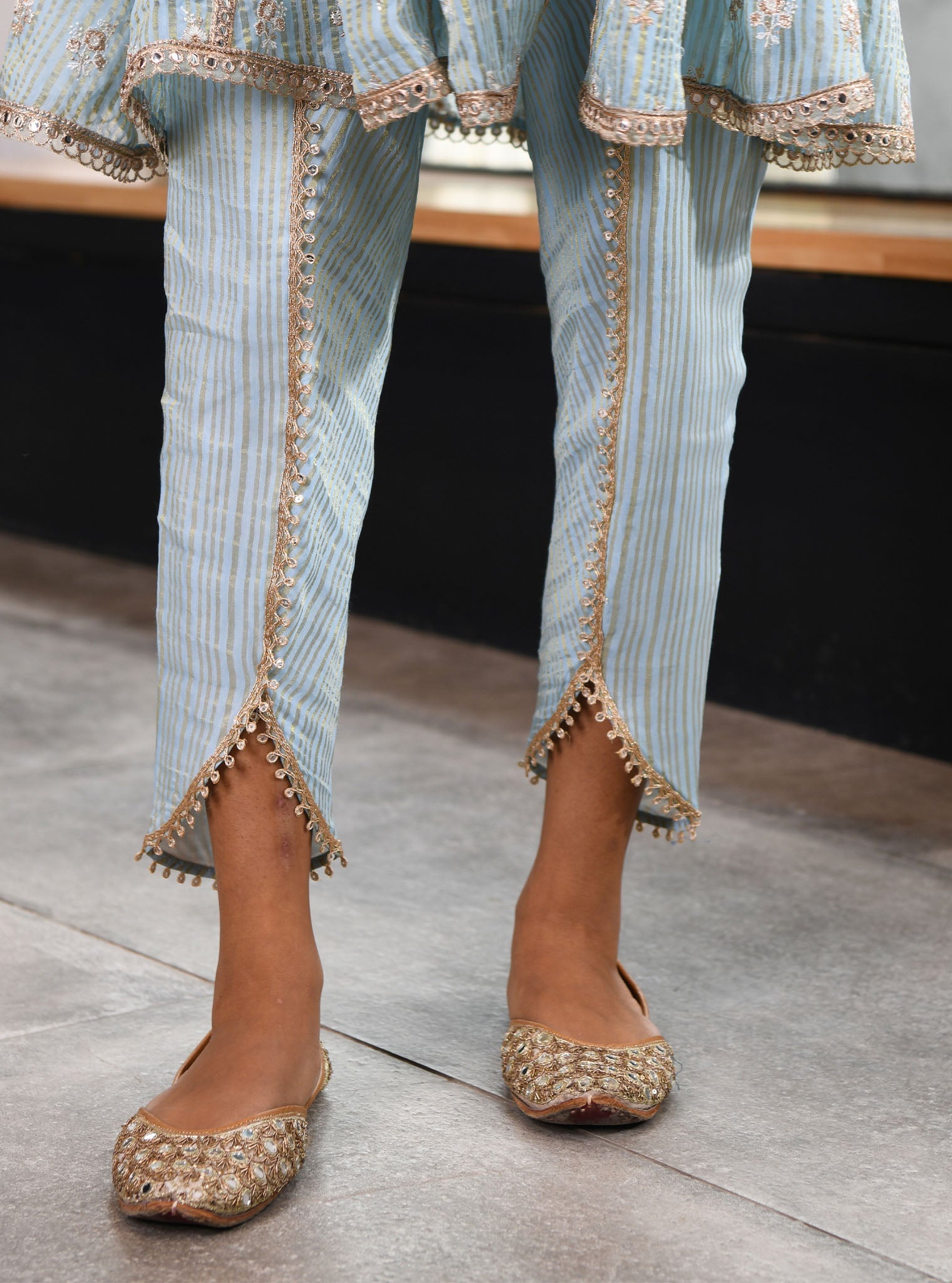 Mulmul Banarsi Finsbury Dhoti Blue Pant