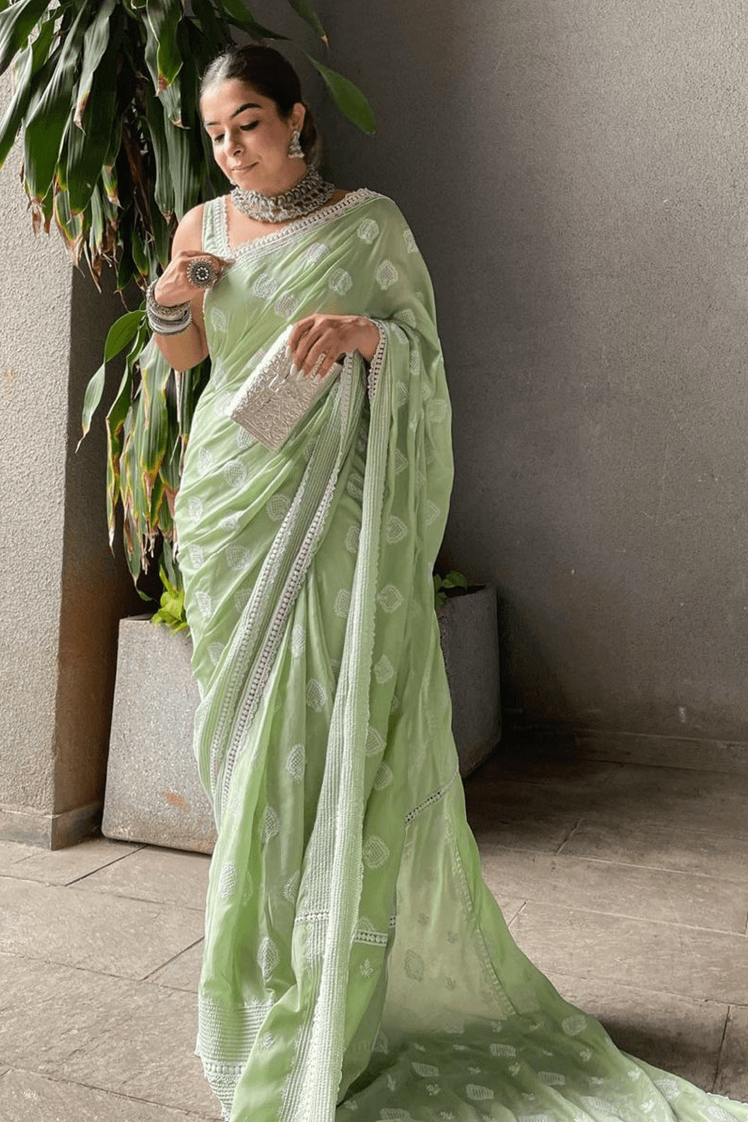 Grace Silk Green Saree