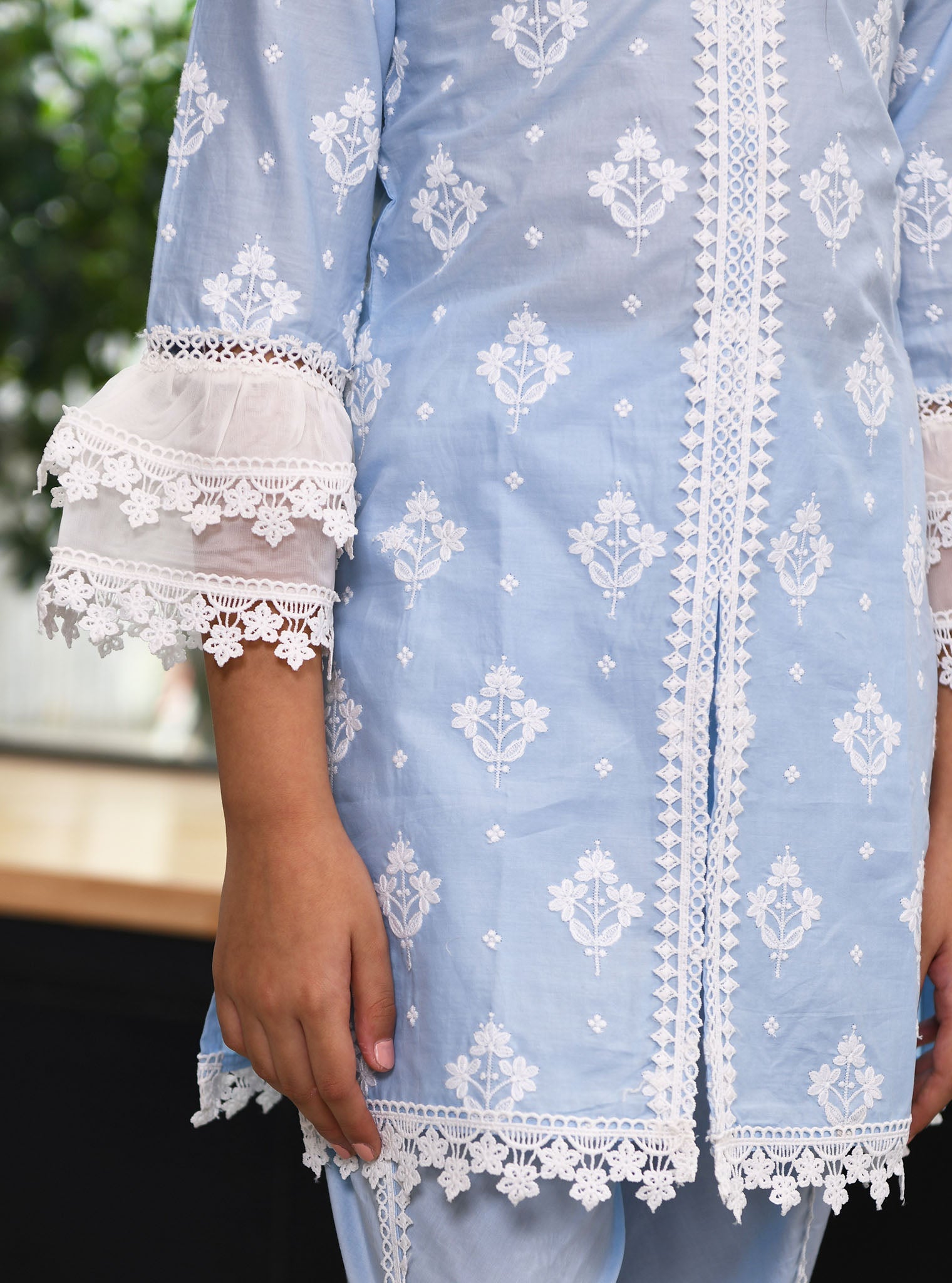 Mulmul Blue Supima Cotton Hope Kurta