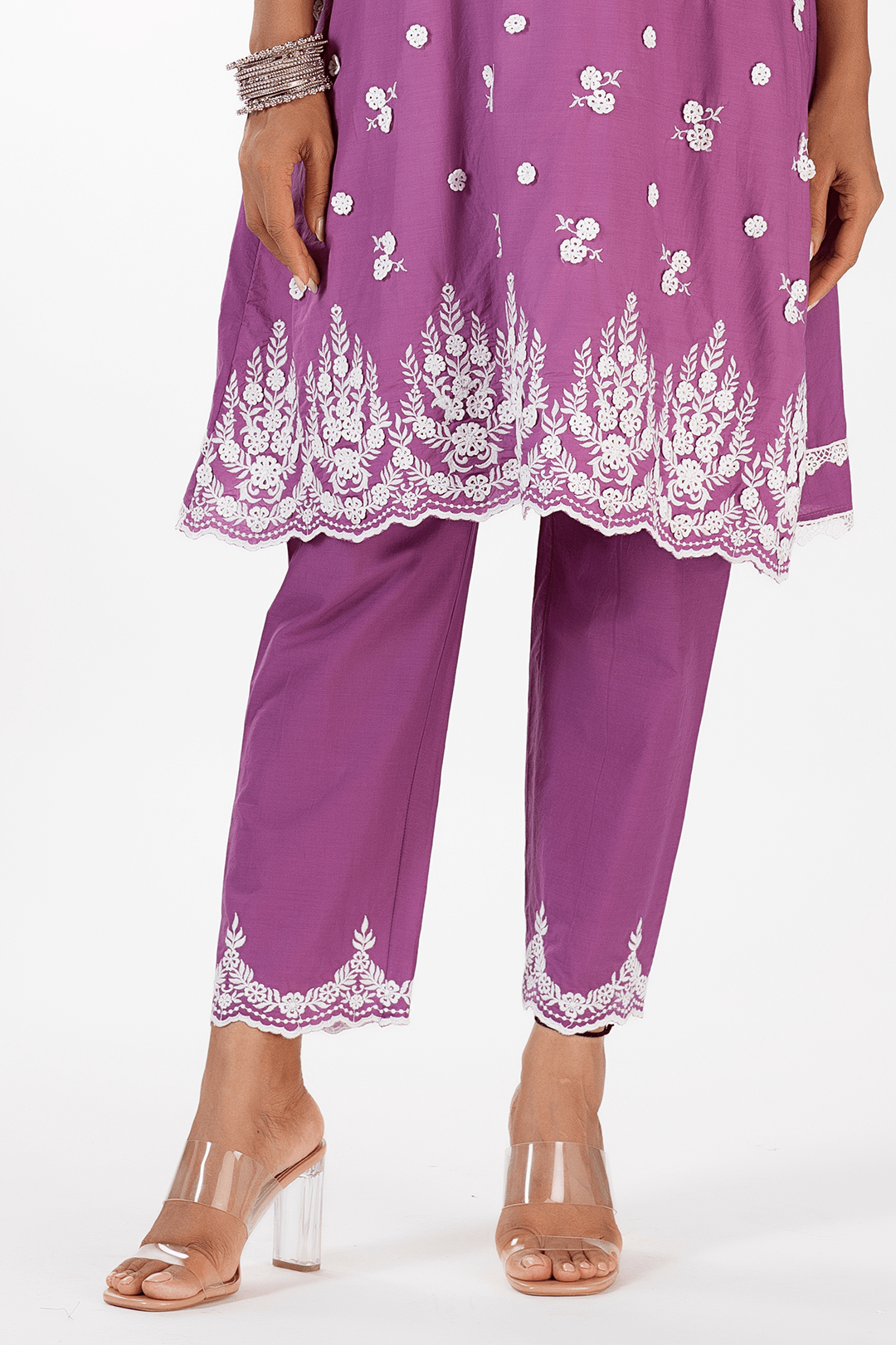 Mulmul Supima Cotton Jade Purple Pyajama