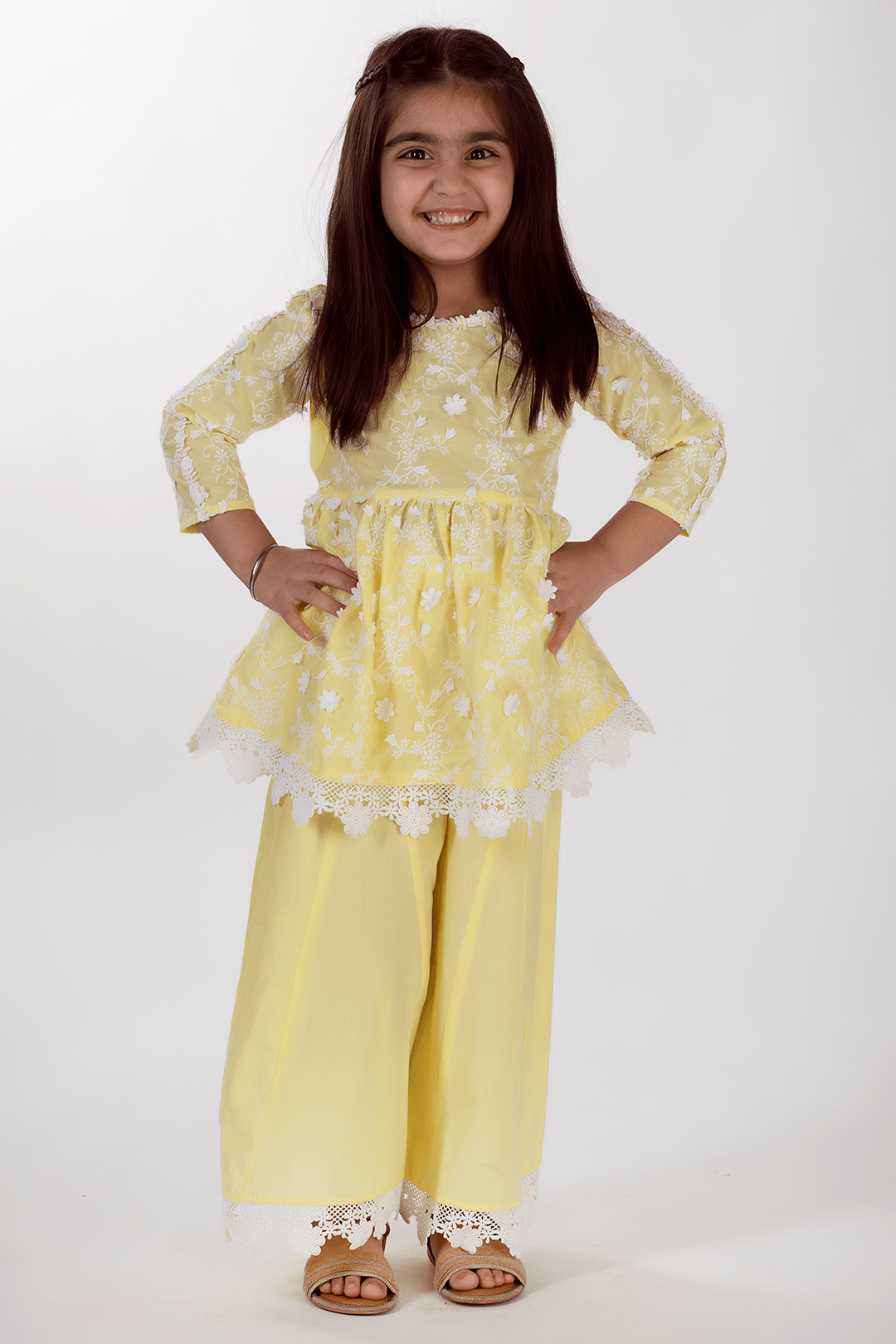 Jolie Supima Cotton Lemon Sharara Set