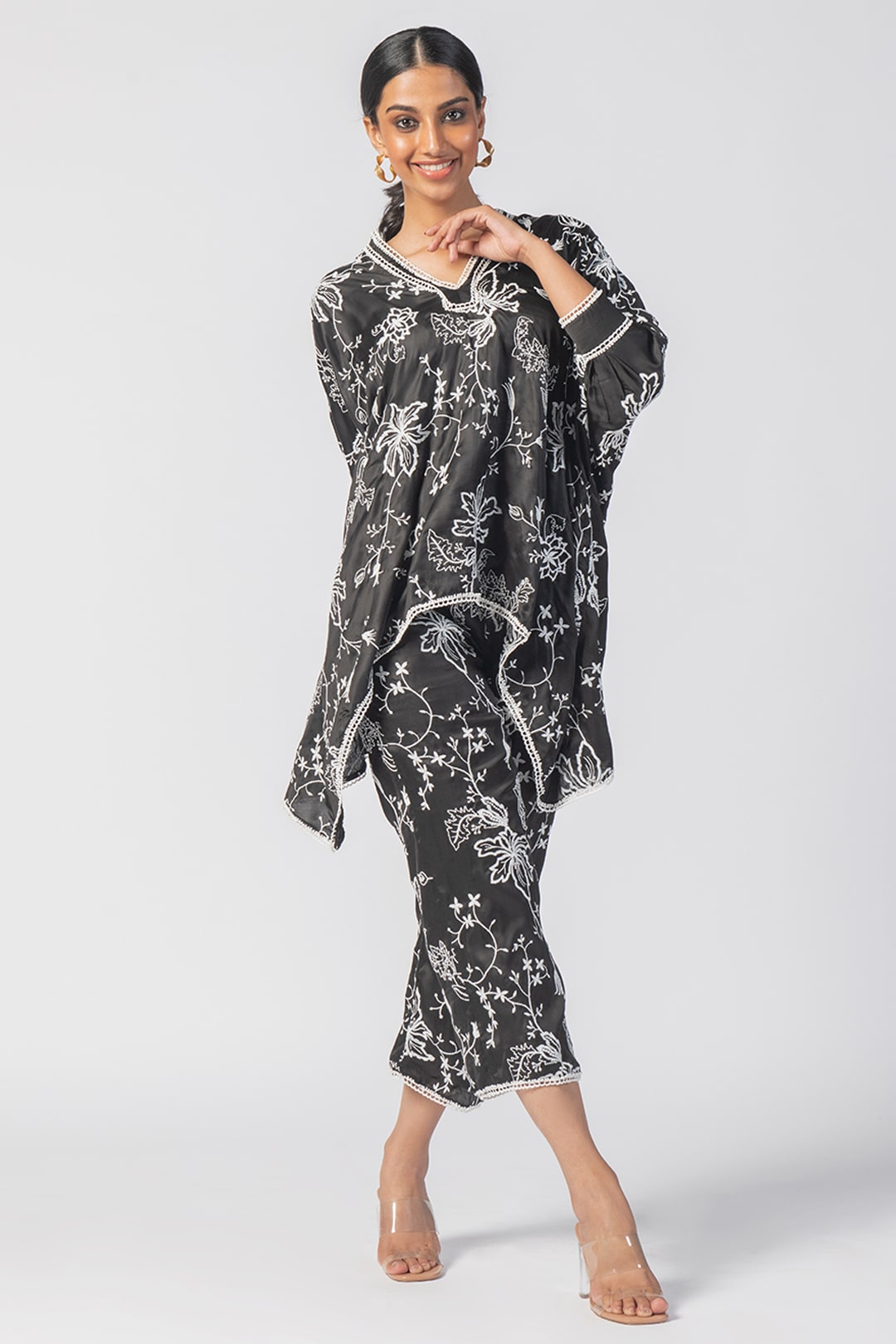 Mulmul Cupro Lonain Black Pant