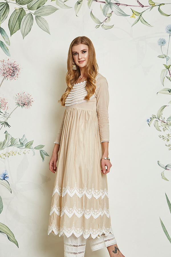 Marigold Kurta Beige