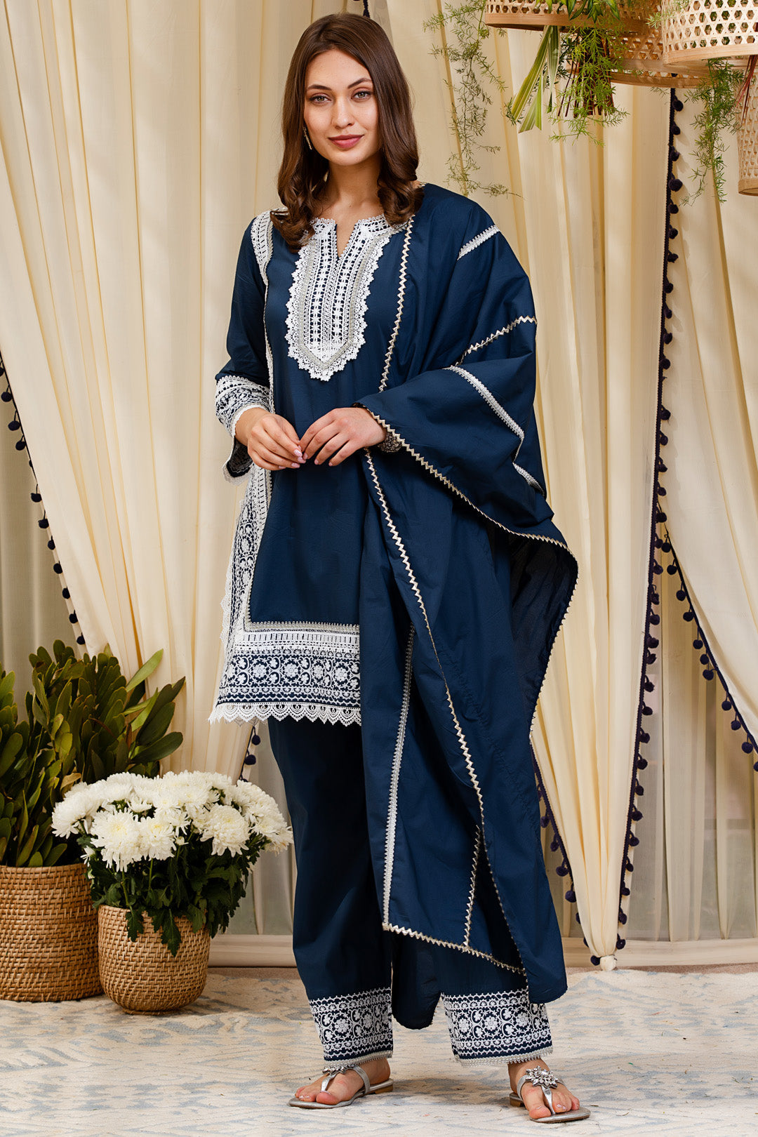 Mulmul Supima Cotton New Full Gota Dupatta