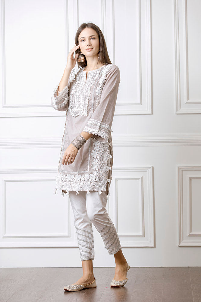 Quill Grey Kurta Set