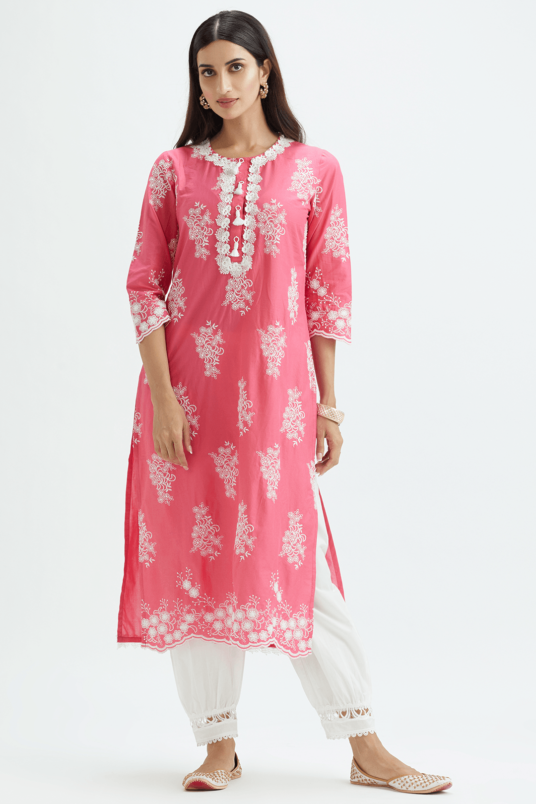 Perla Supima Cotton Pink Kurta set